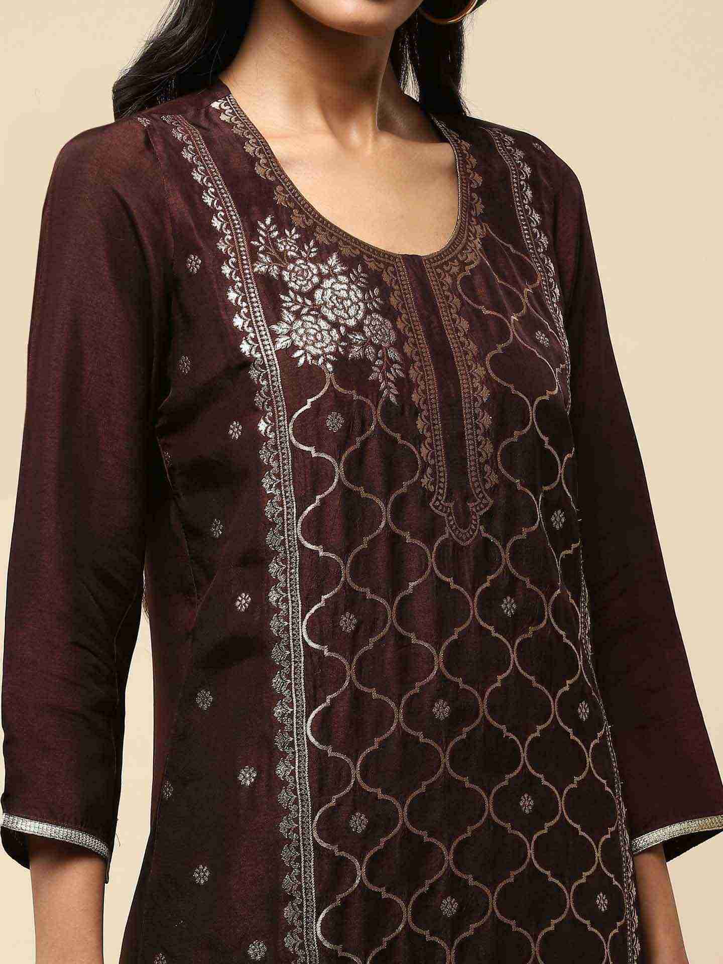 Brown Rushaan Suit Set