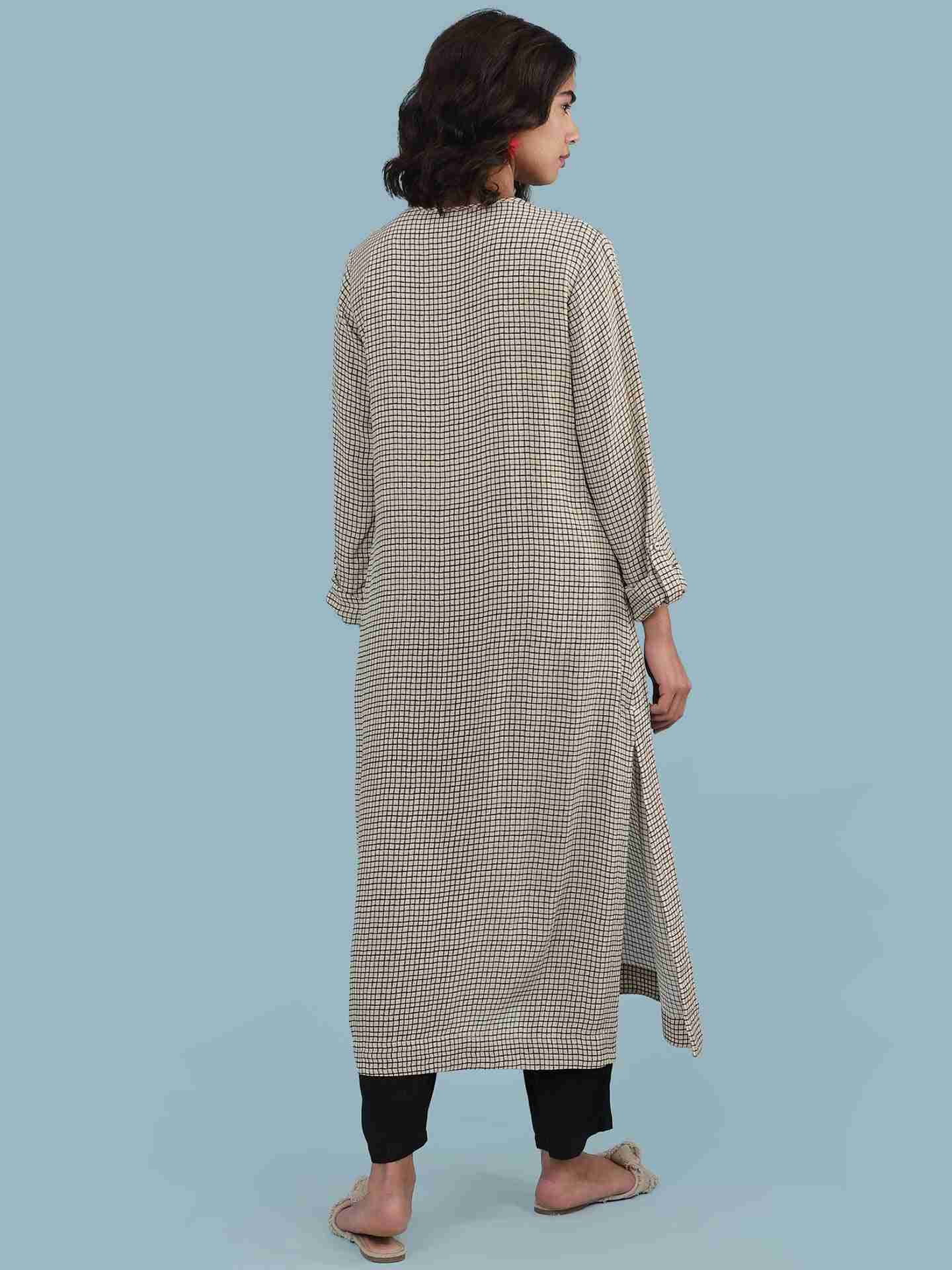 Grey Zen Print Suit Set