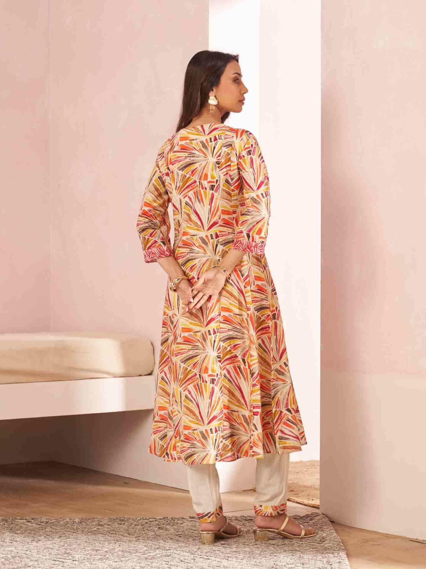 Multi Color Phulkaari Suit Set