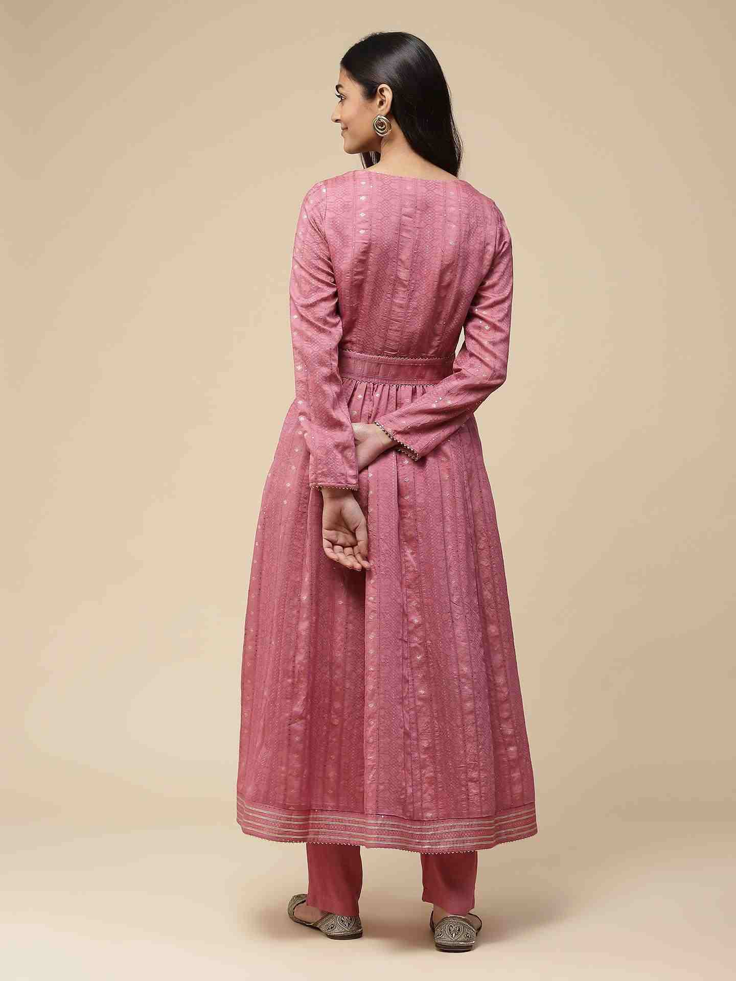 Rose Pink Namah Anarkali Suit