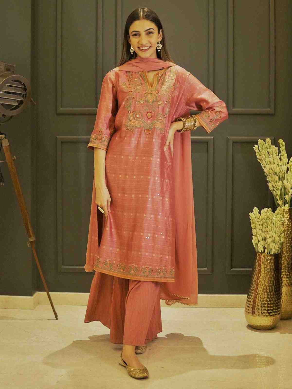 Dusky Pink Namah Sharara Suit