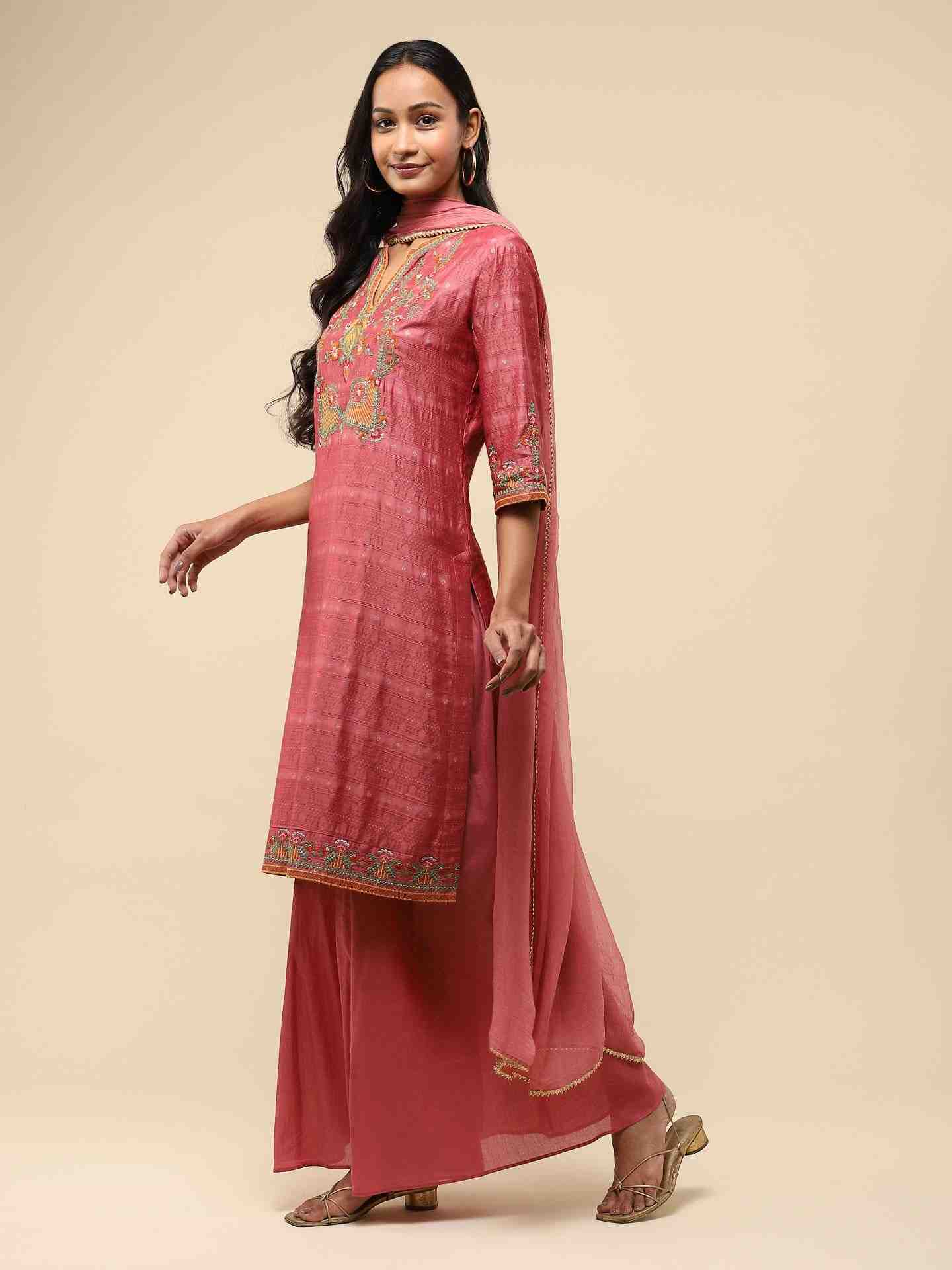 Dusky Pink Namah Sharara Suit