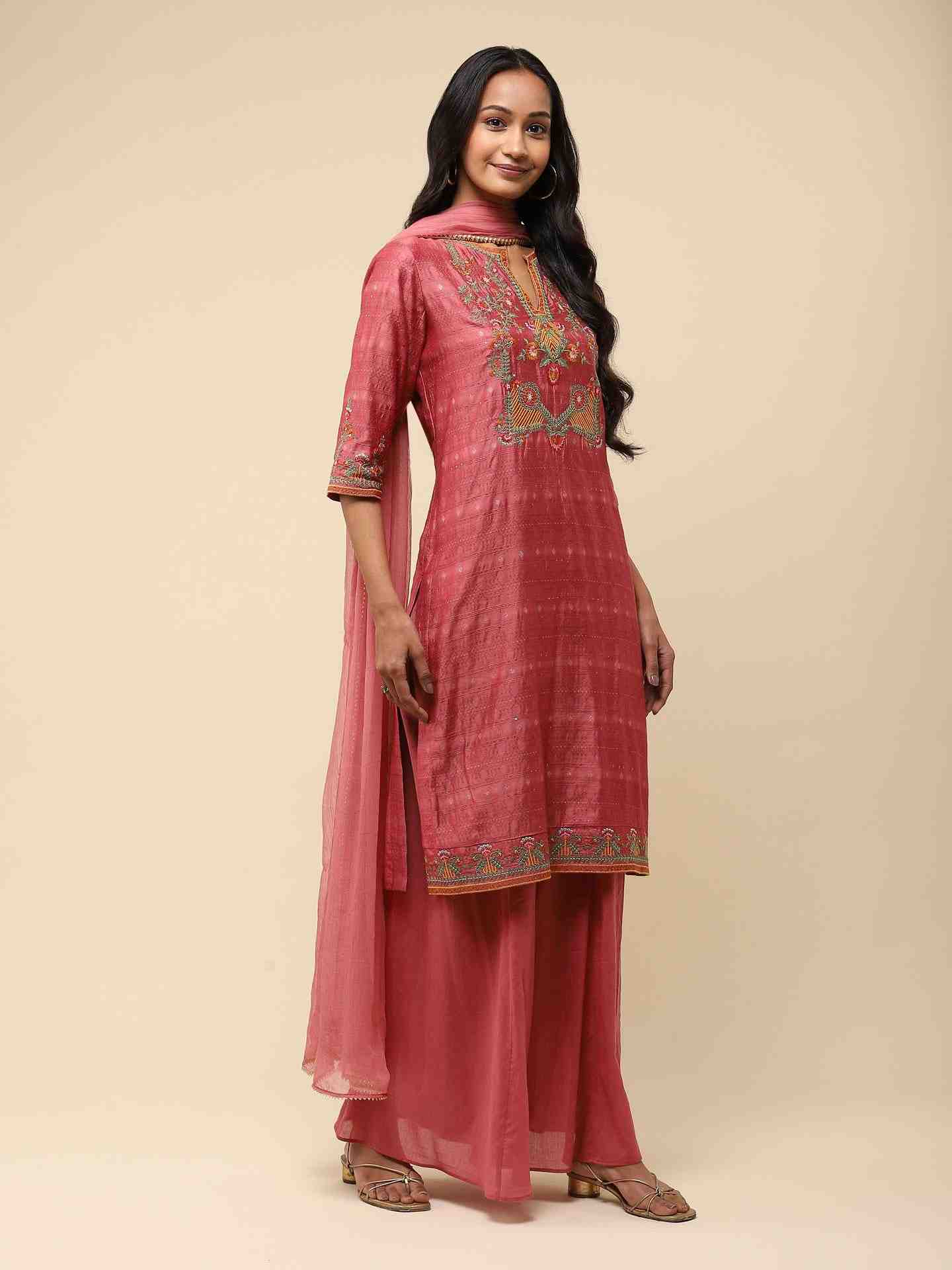 Dusky Pink Namah Sharara Suit