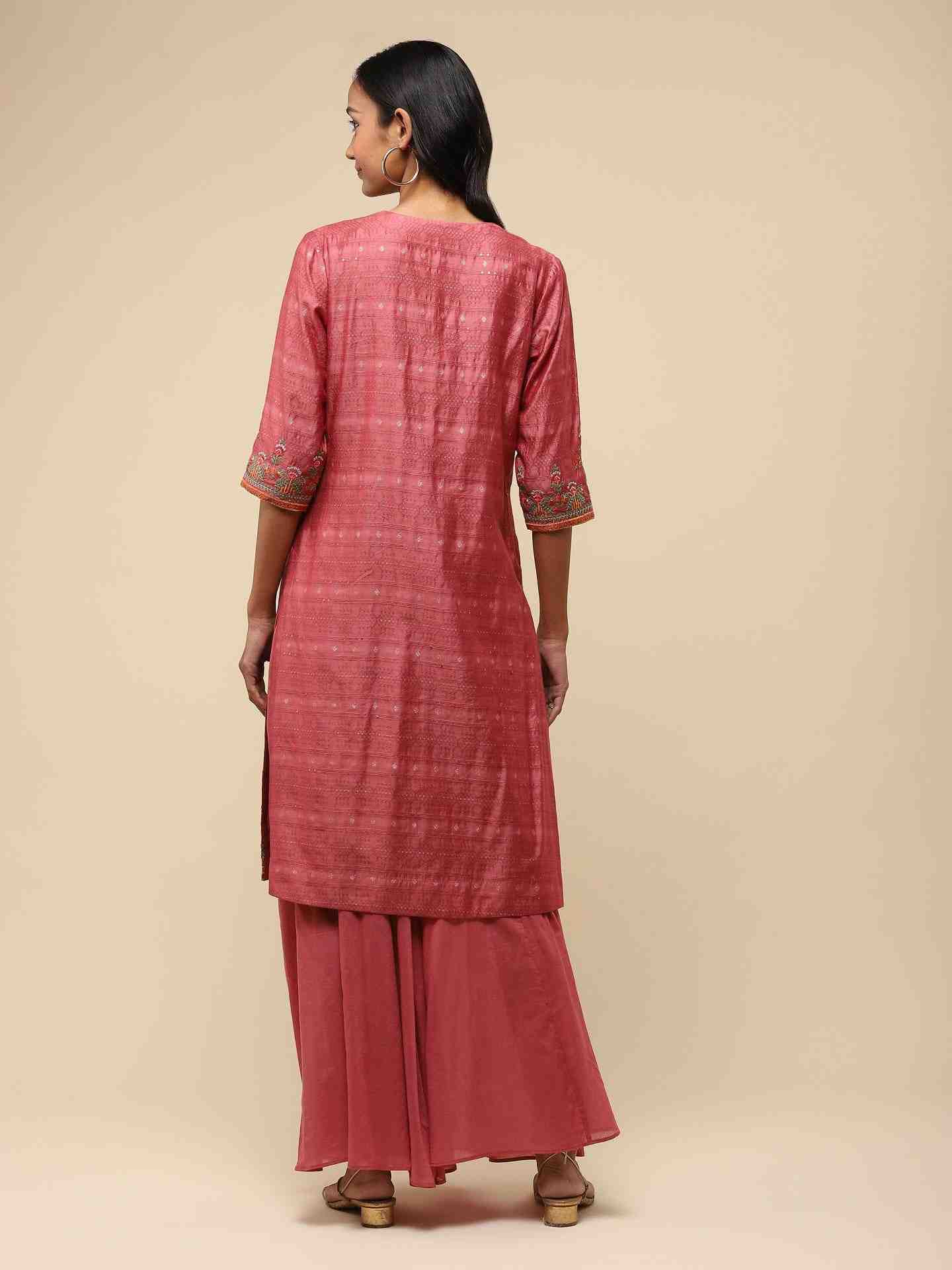 Dusky Pink Namah Sharara Suit
