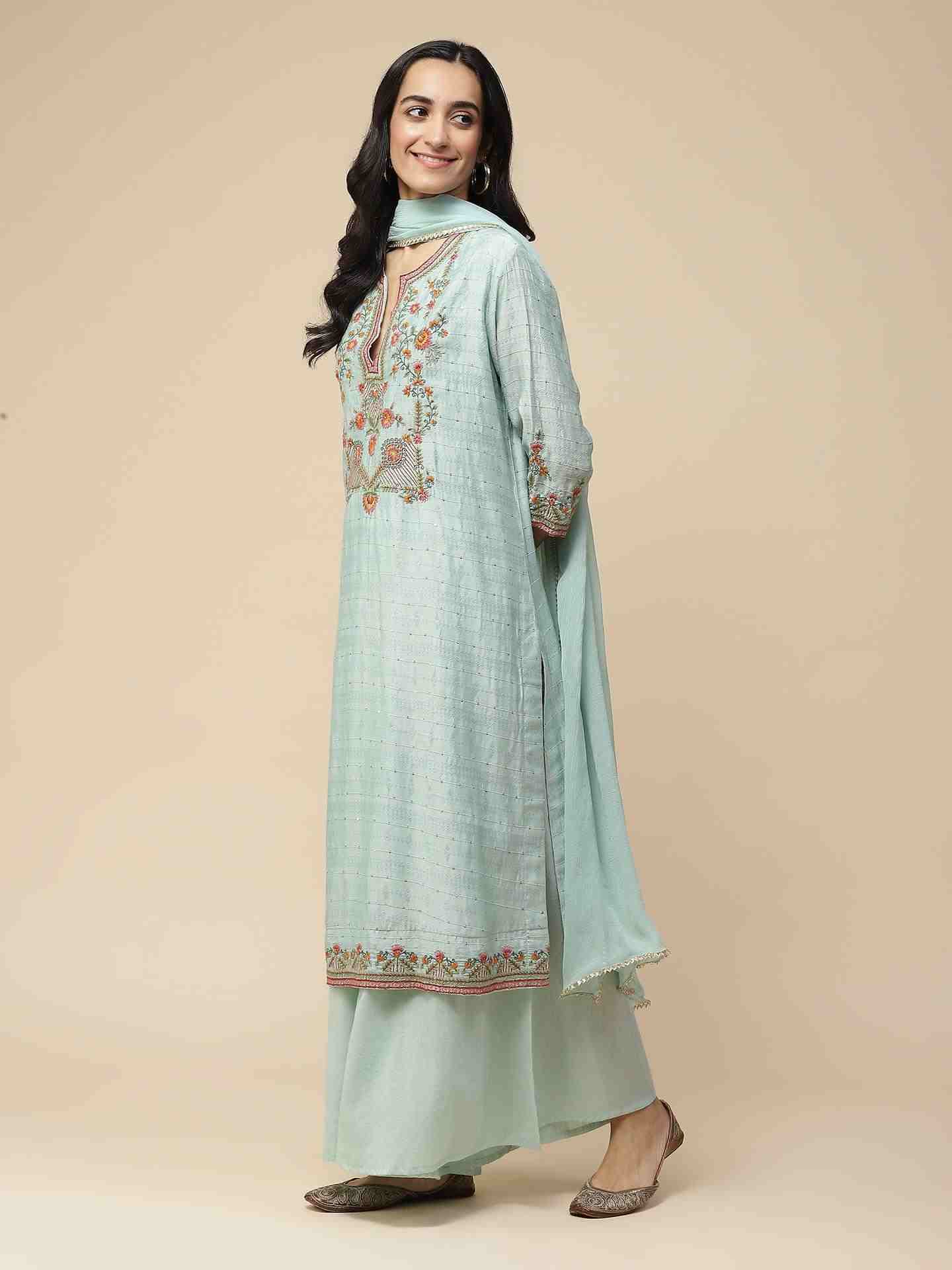 Pastel Green Namah Sharara Suit