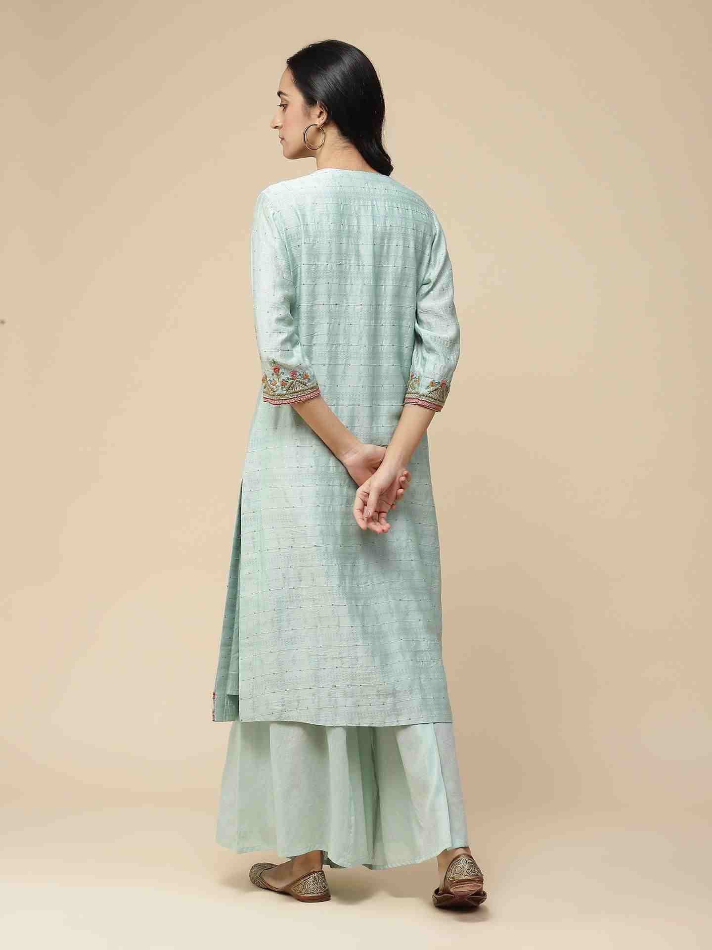 Pastel Green Namah Sharara Suit