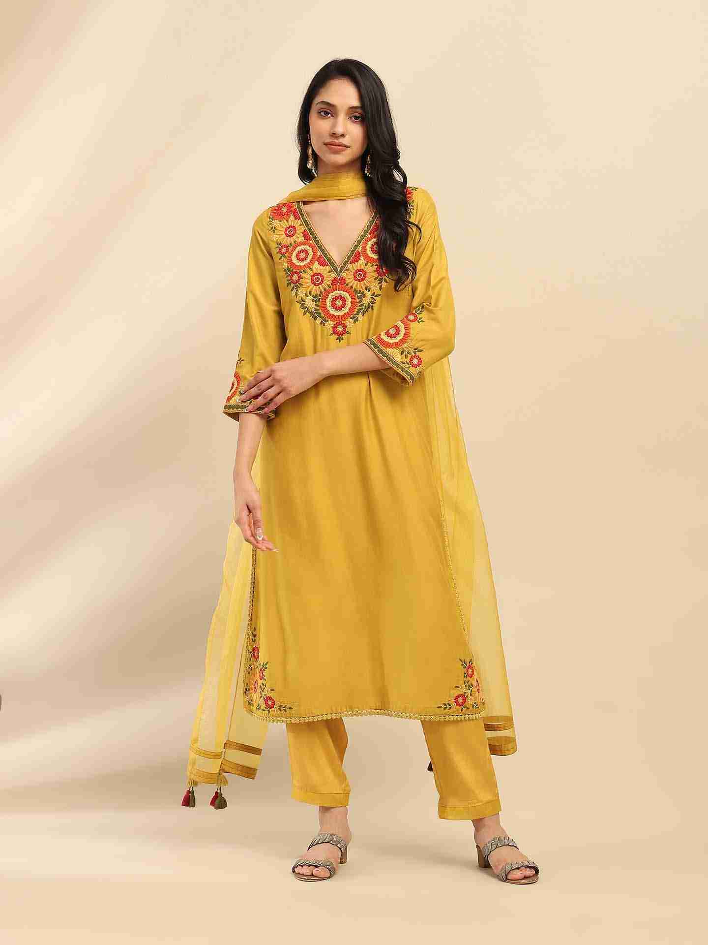 Lime Green Flora Suit Set