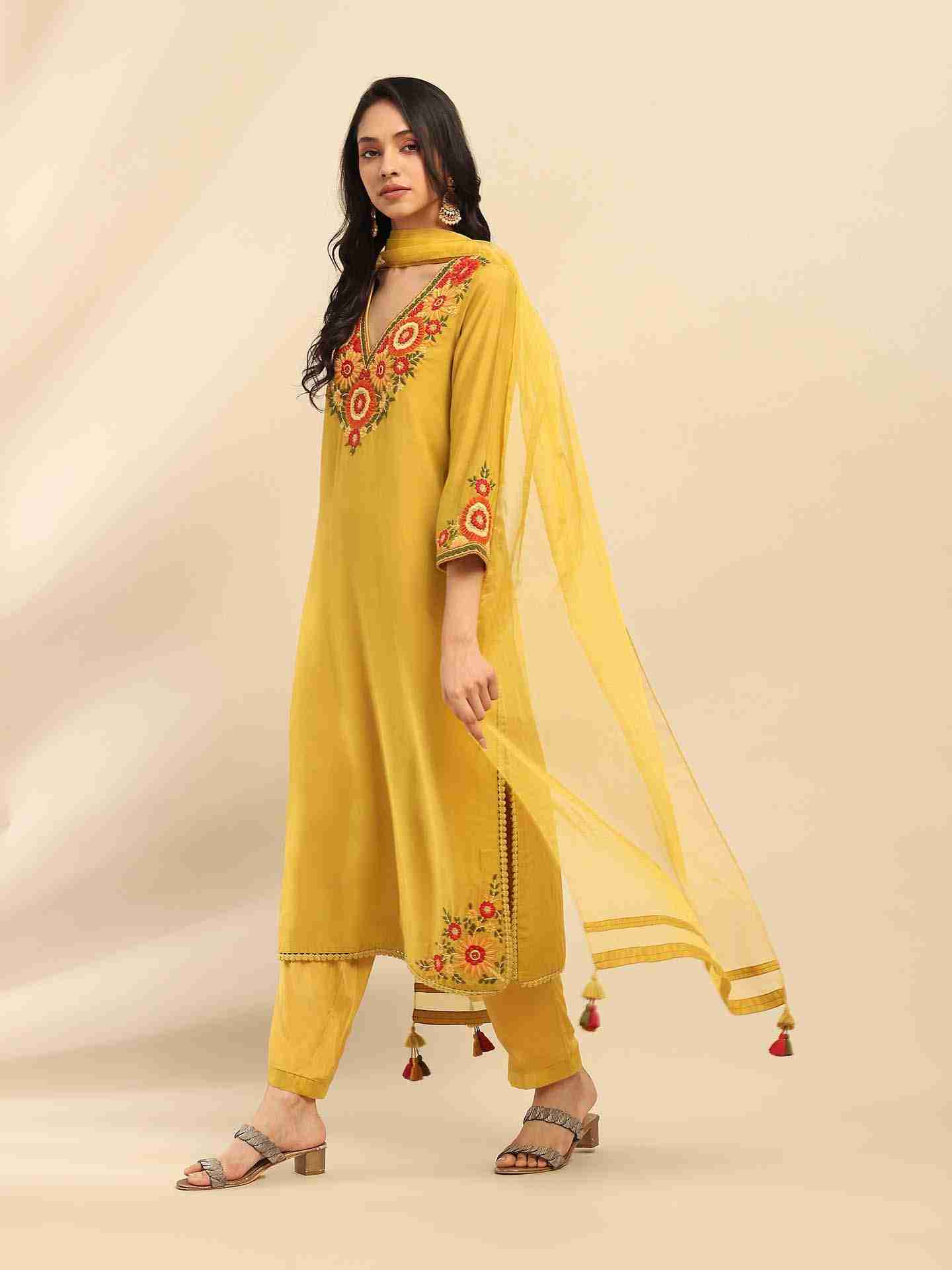 Lime Green Flora Suit Set