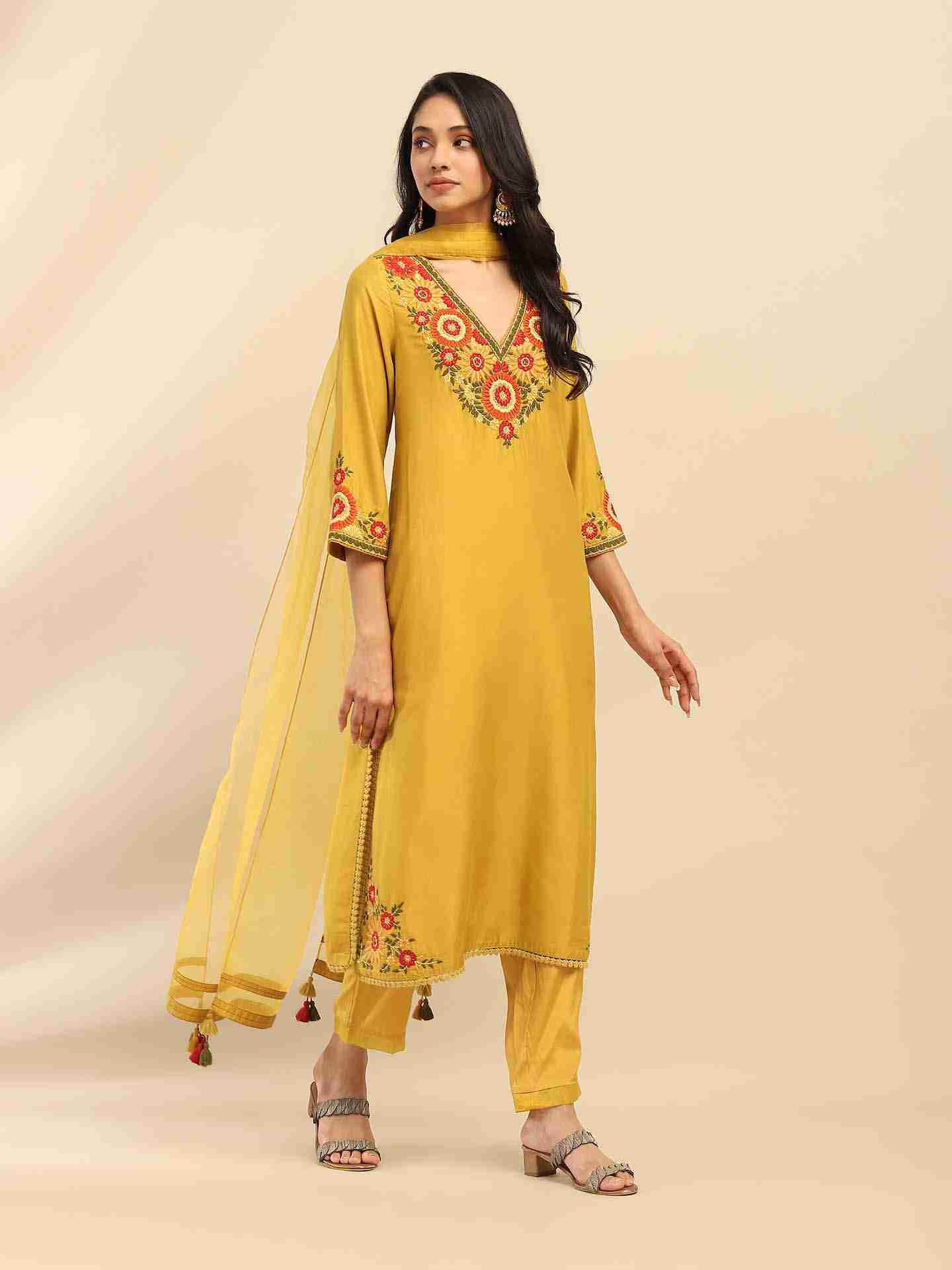 Lime Green Flora Suit Set