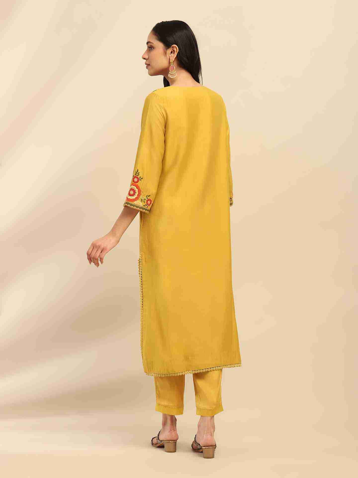Lime Green Flora Suit Set