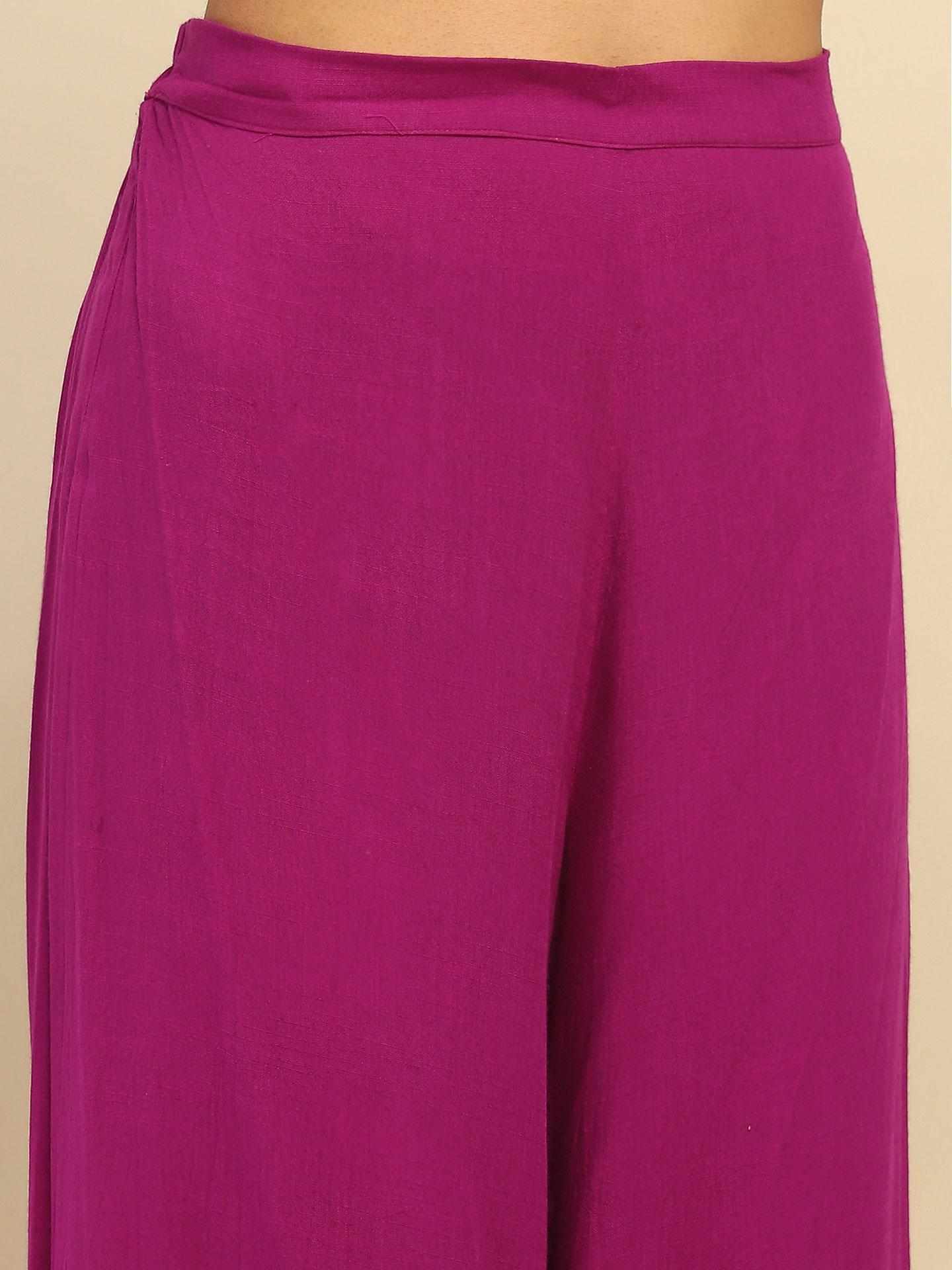 Purple Tanishqa Solid Anarkali Suit