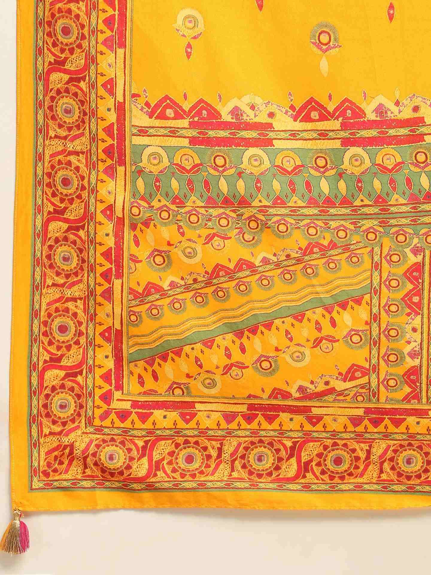 Yellow Tanishqa Solid Anarkali Suit