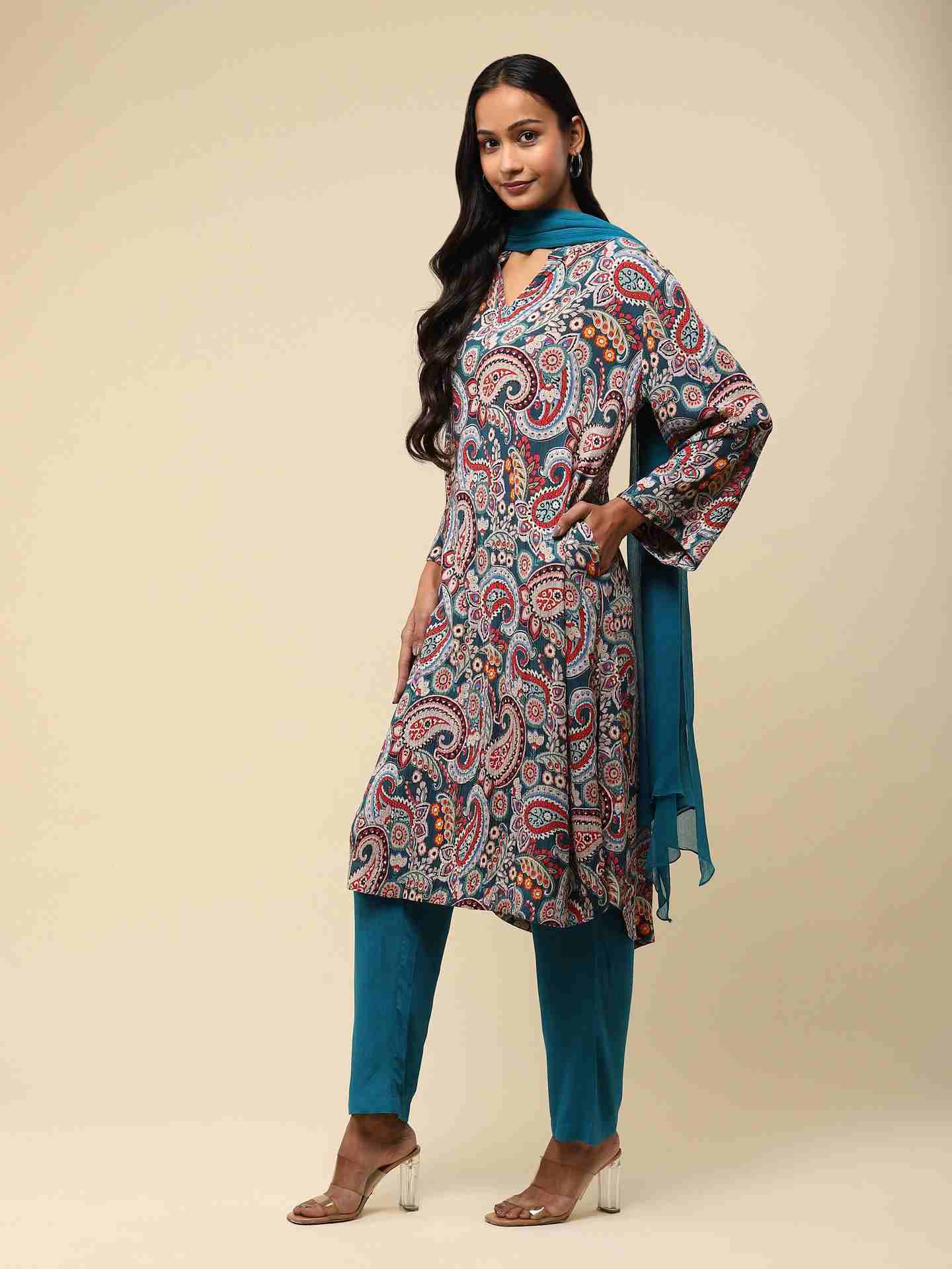 Green Taahira Suit Set