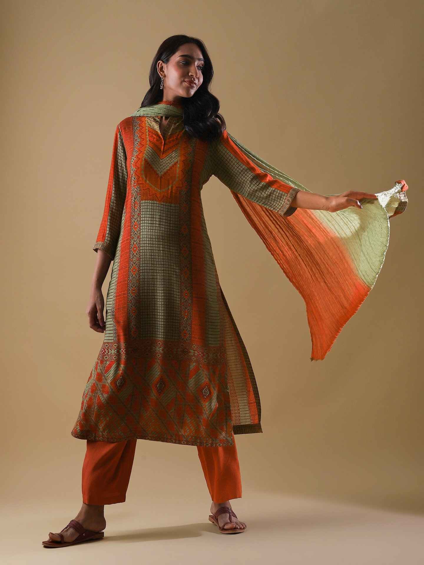 Green Mascara Suit Set