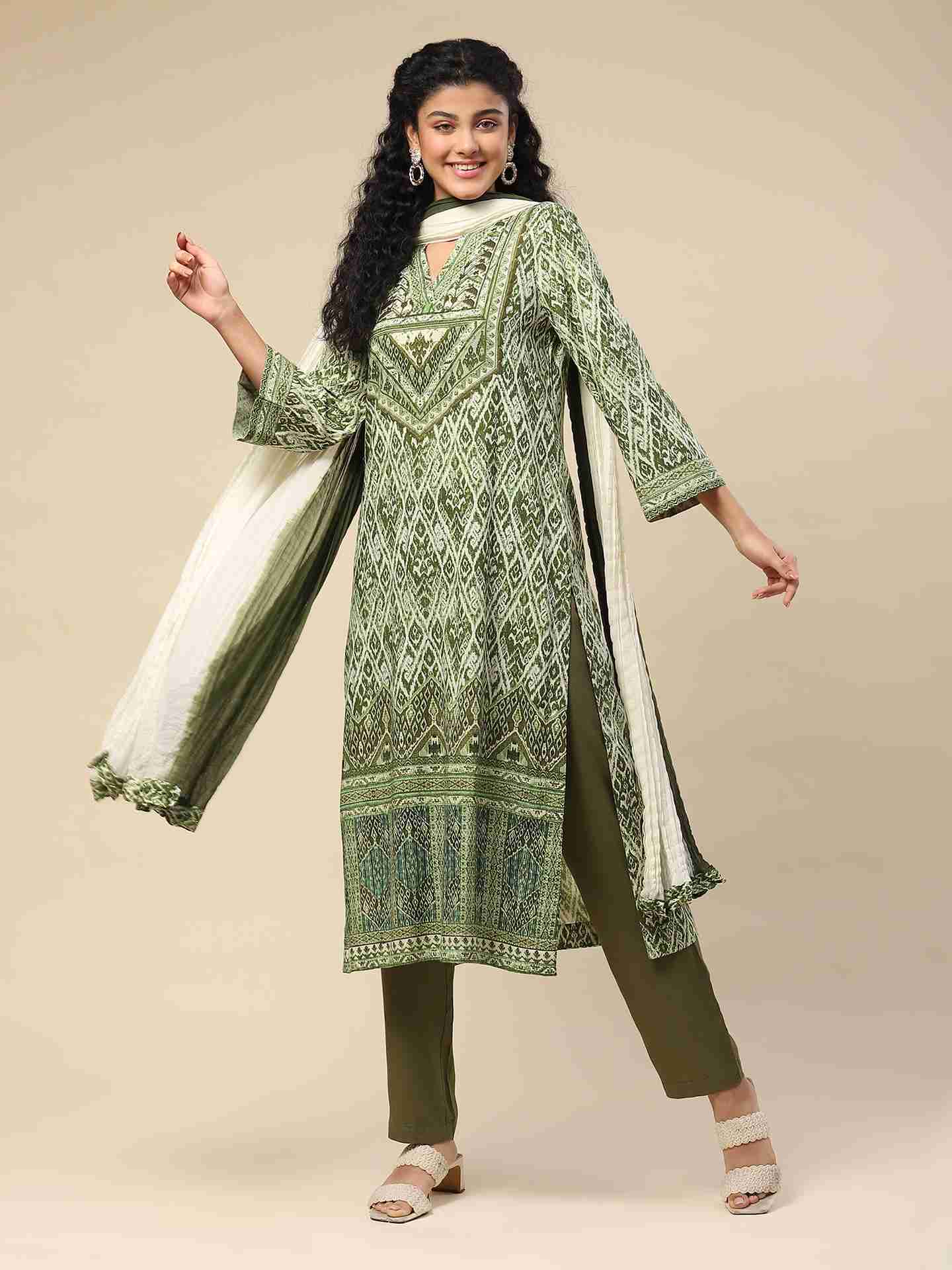 Green Mirage Suit Set