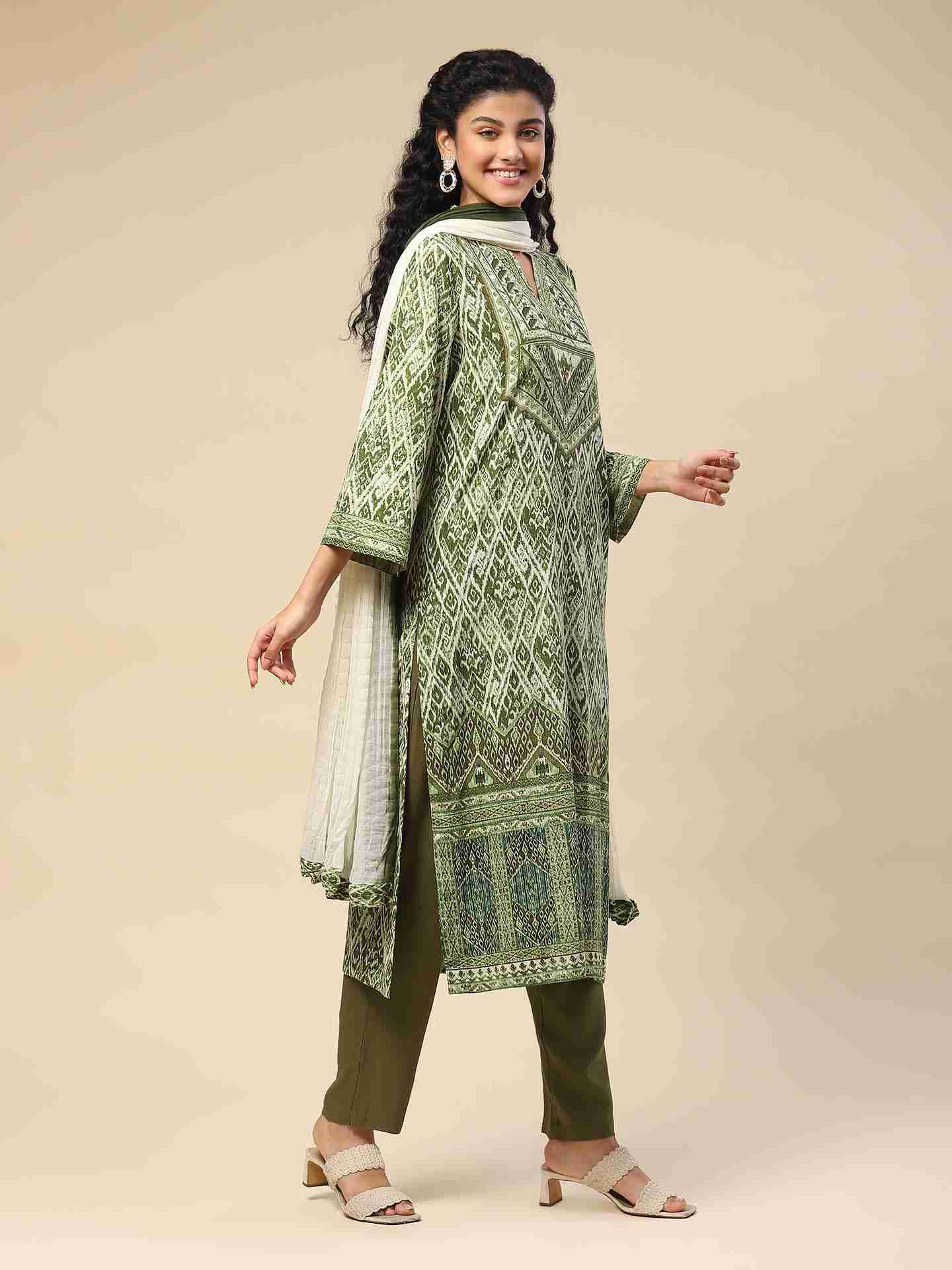 Green Mirage Suit Set