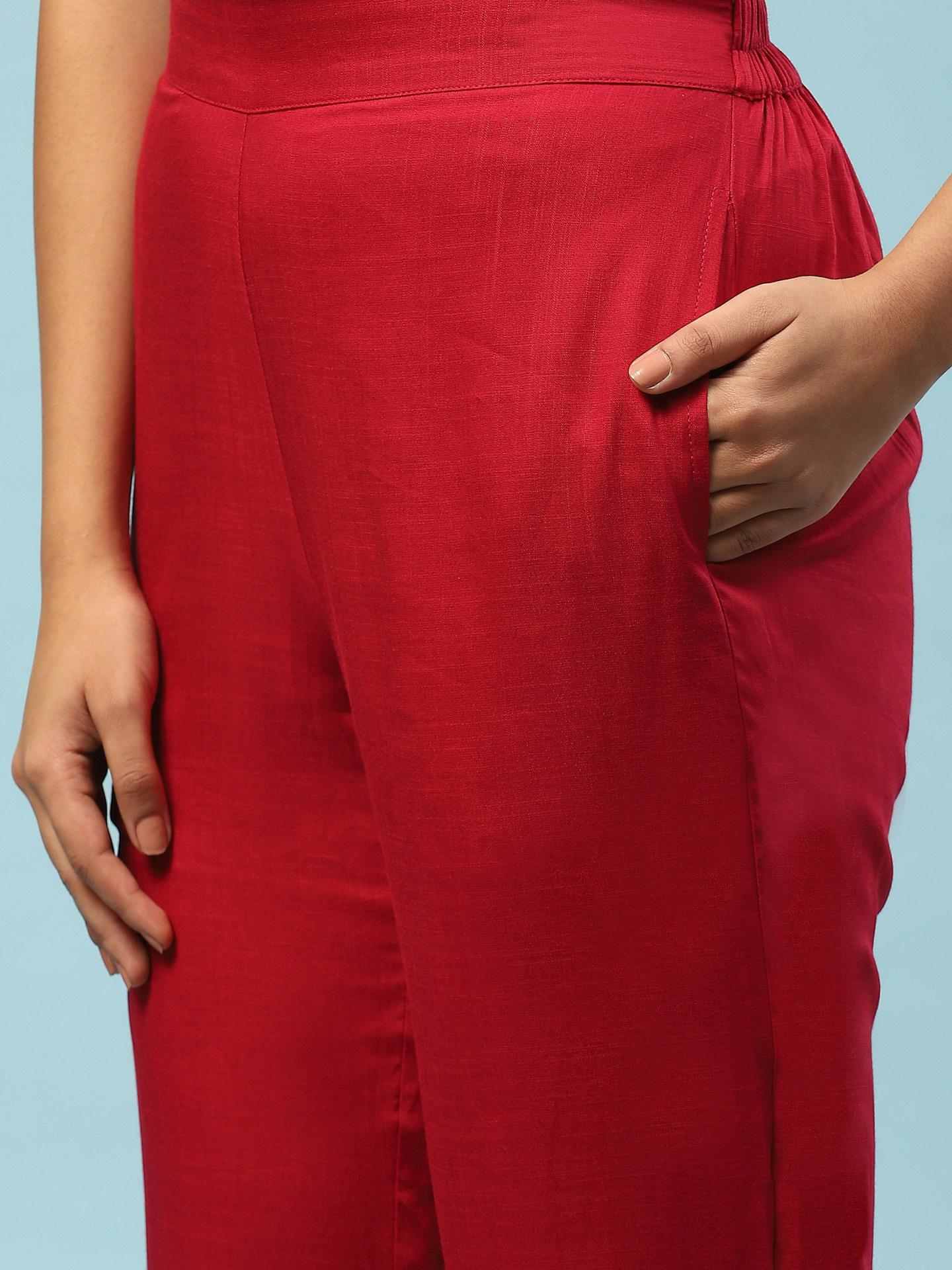 Magenta Jiva Solid Suit Set