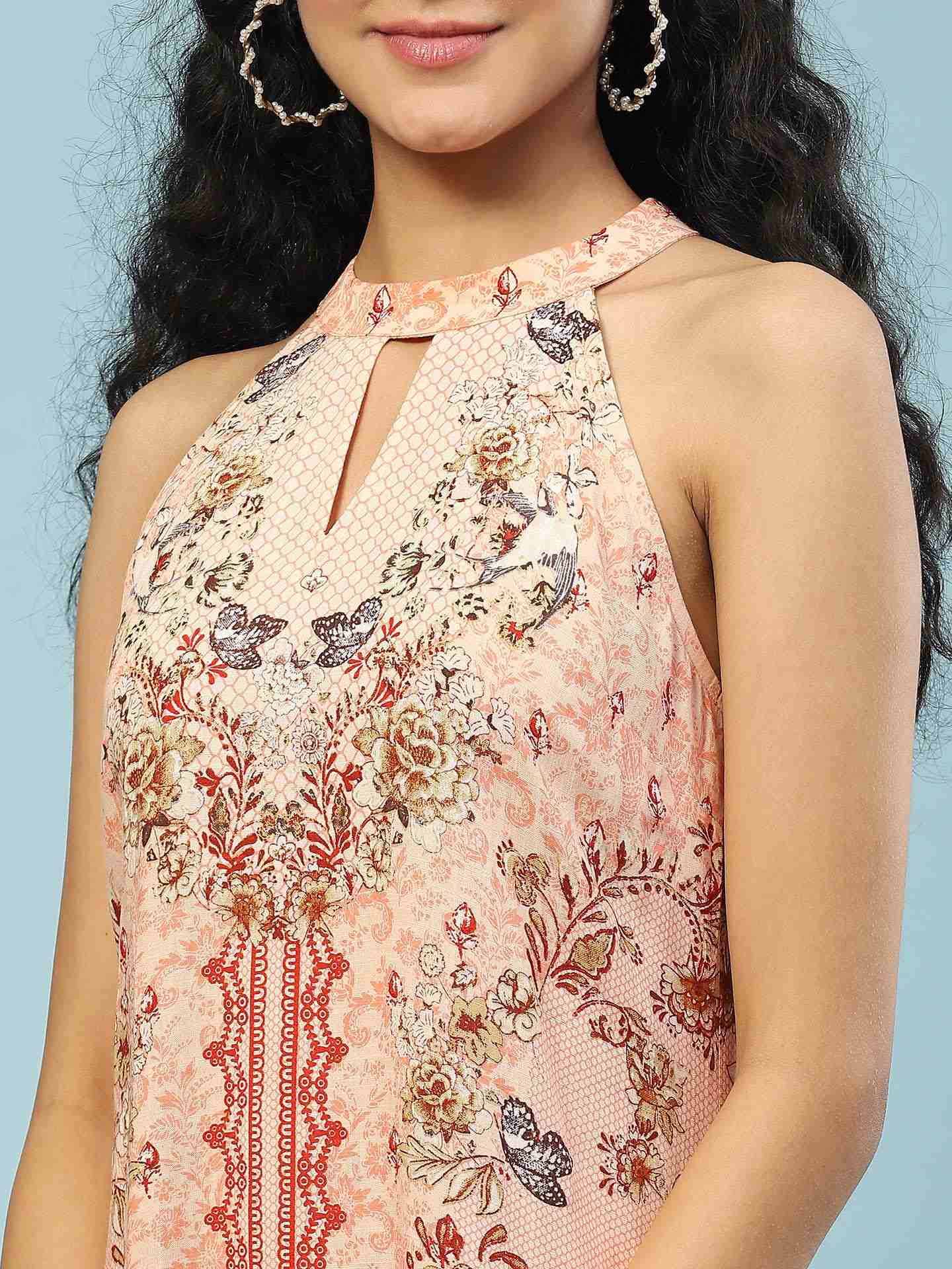 Peach Kannupriya Suit Set