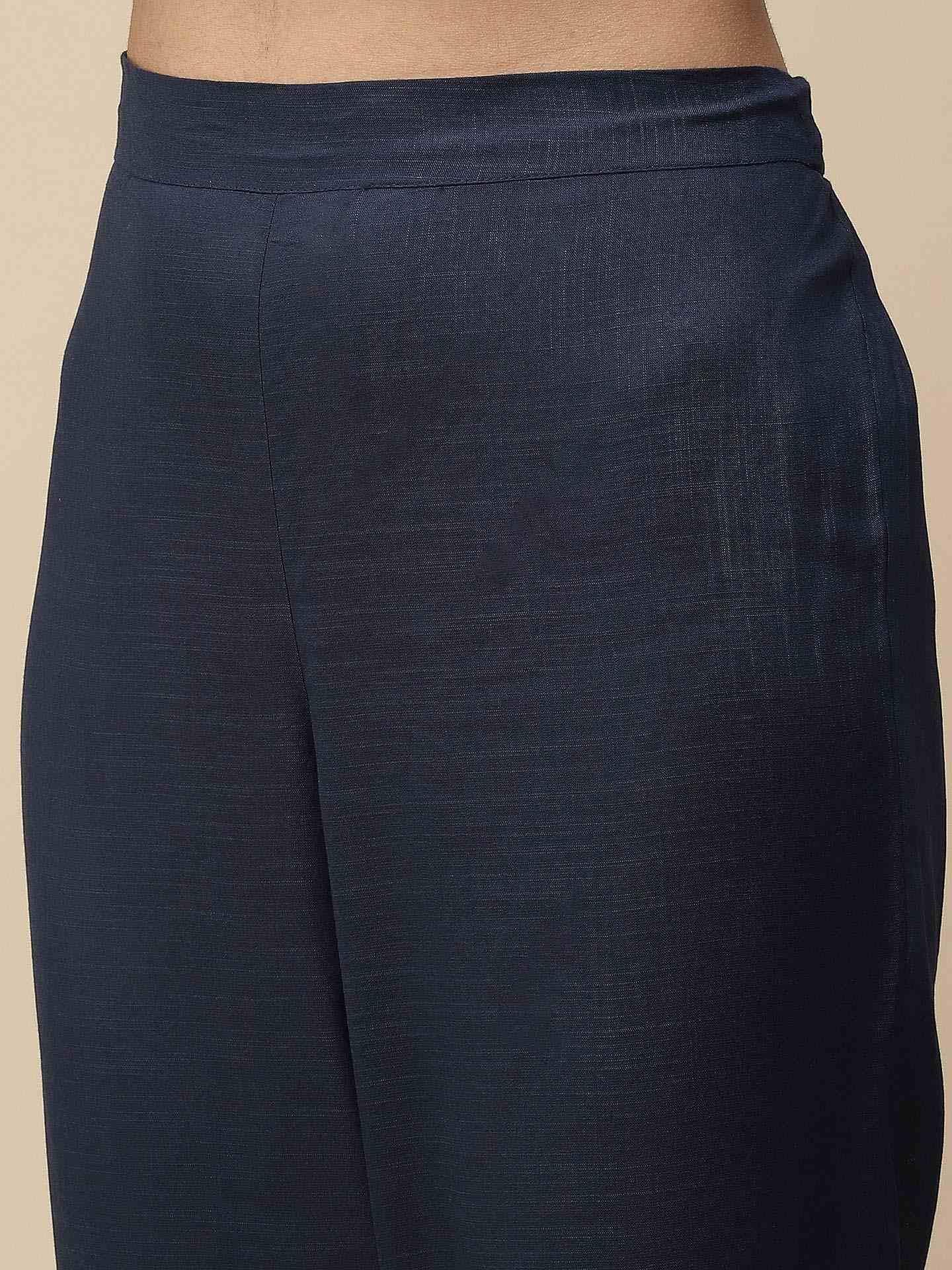 Navy Viti Solid Suit Set