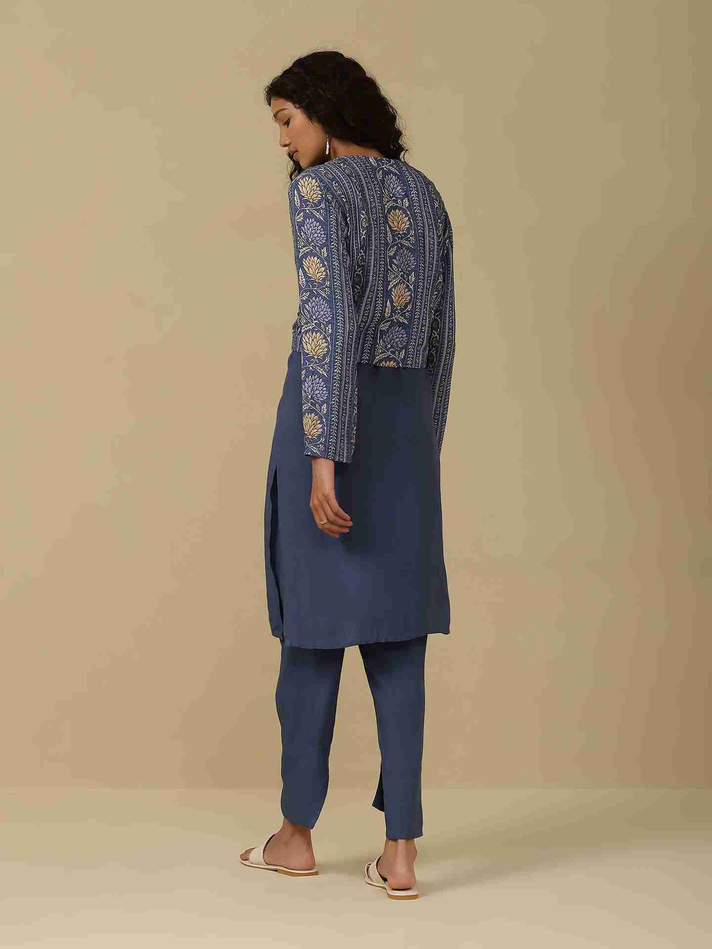 Denim Blue Toobah Suit Set
