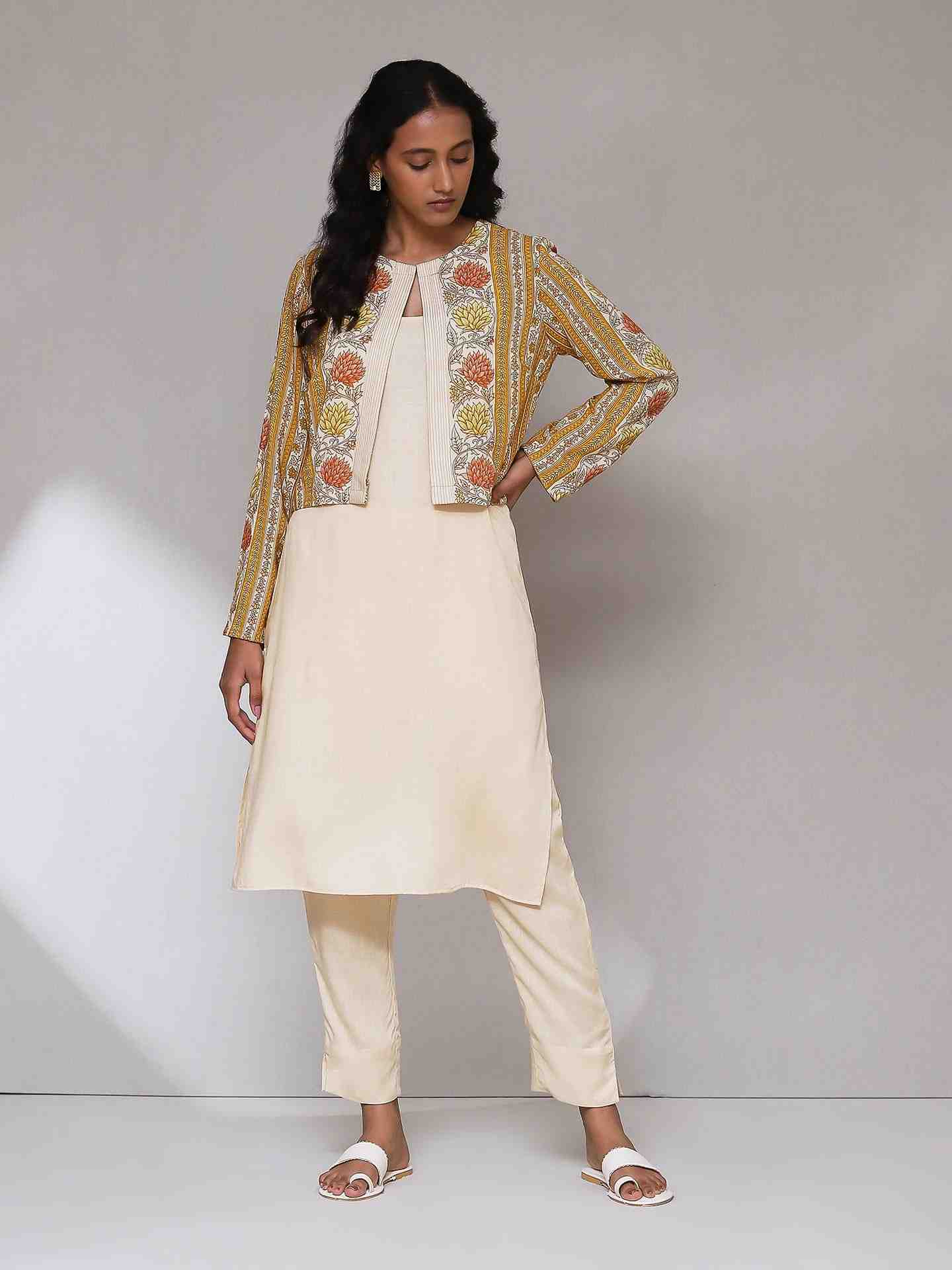 Mustard Toobah Suit Set