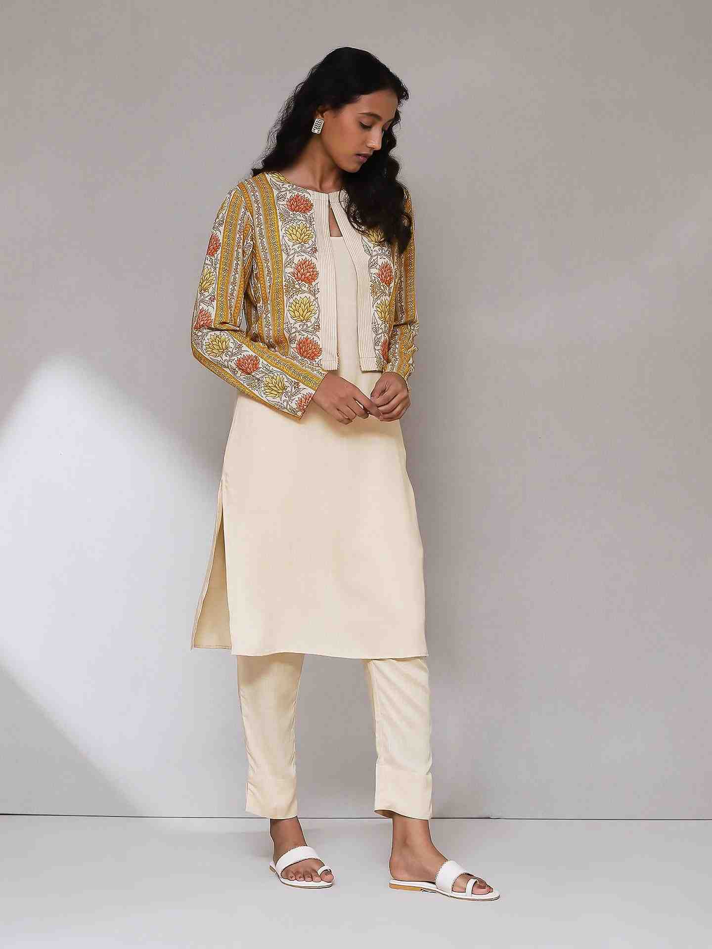 Mustard Toobah Suit Set