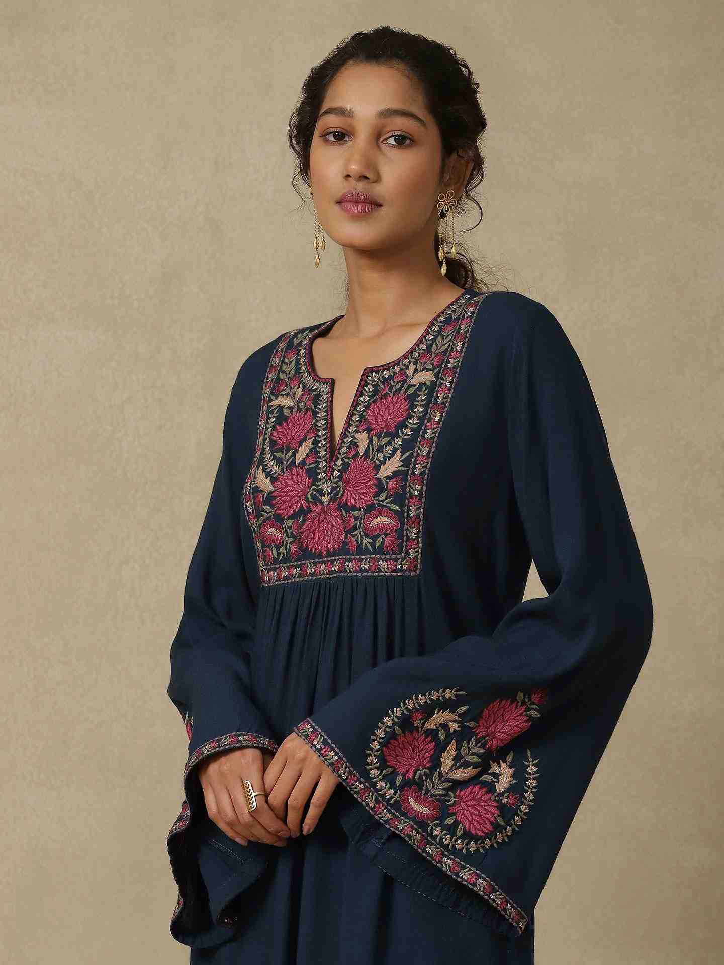Navy Afnan Festive Suit Set