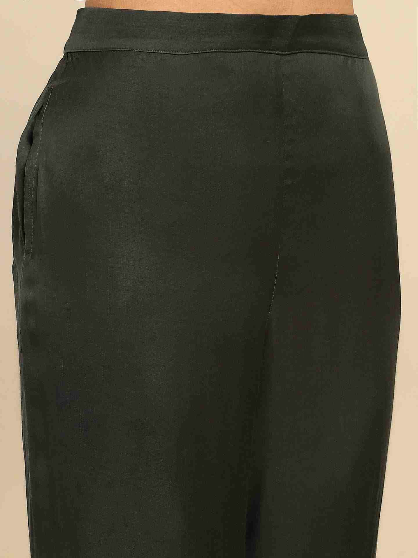 Green Flower Bloom Anarkali Suit