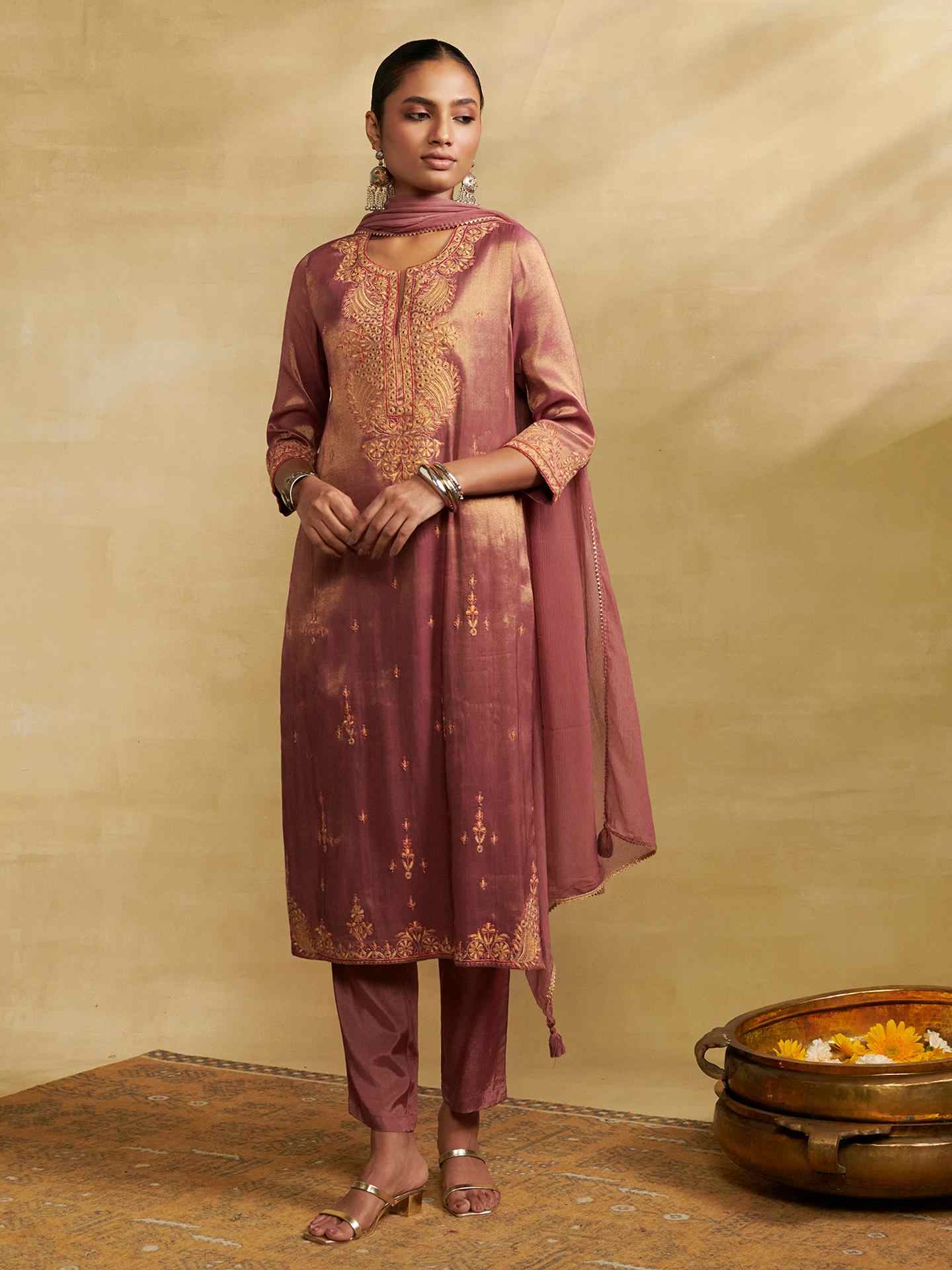 Purple Swarman Festive Suit Set