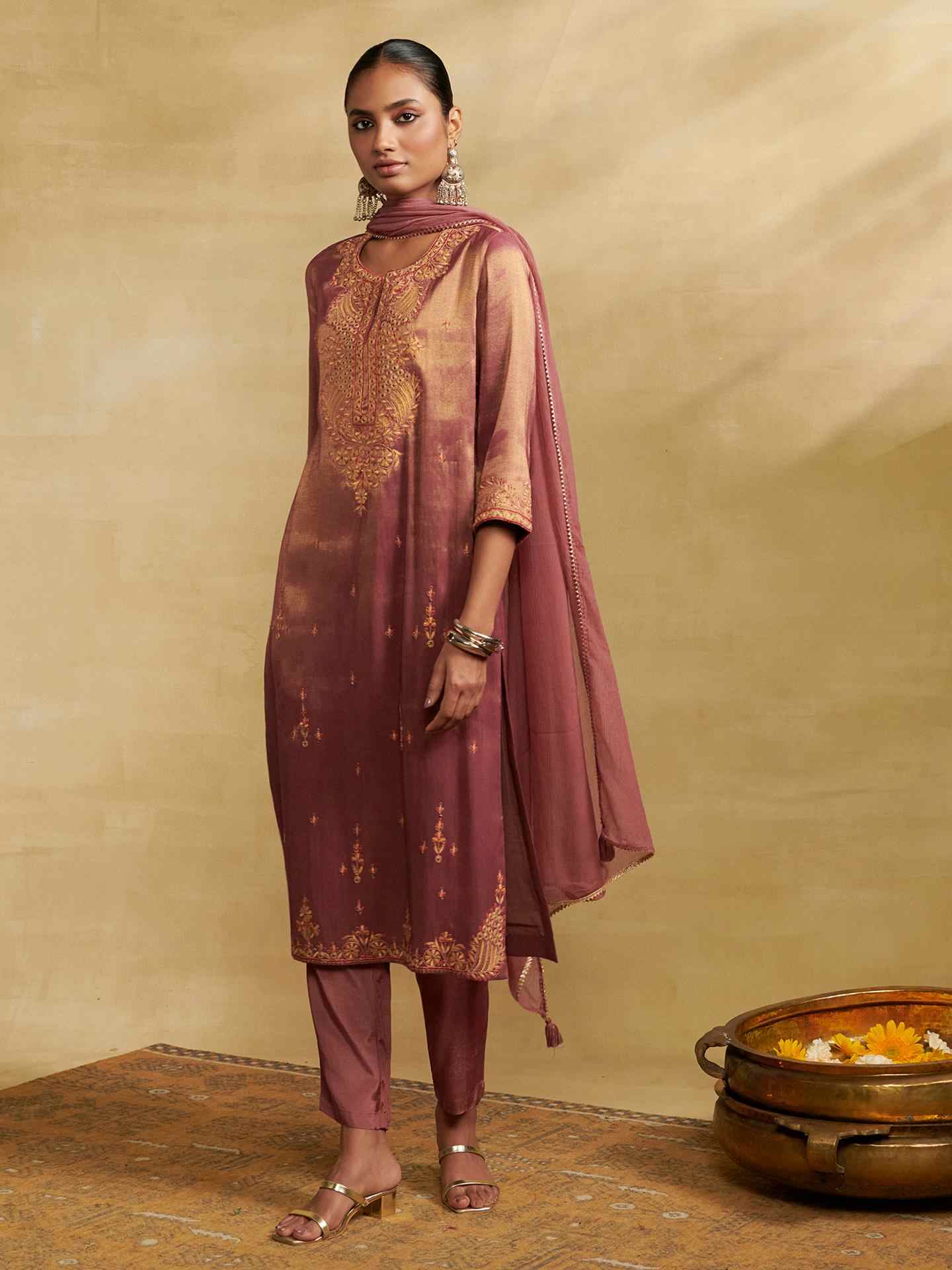 Purple Swarman Festive Suit Set