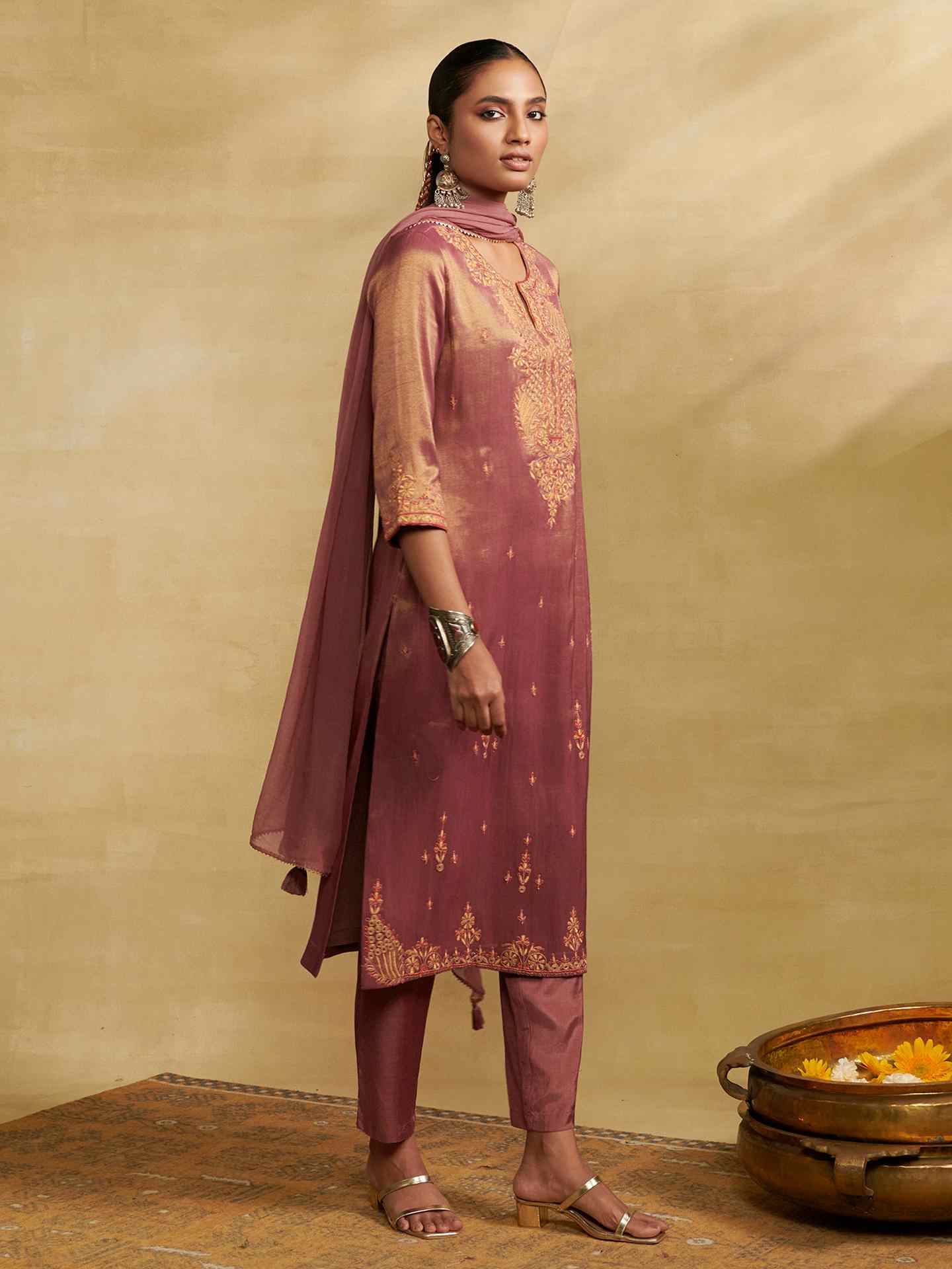 Purple Swarman Festive Suit Set