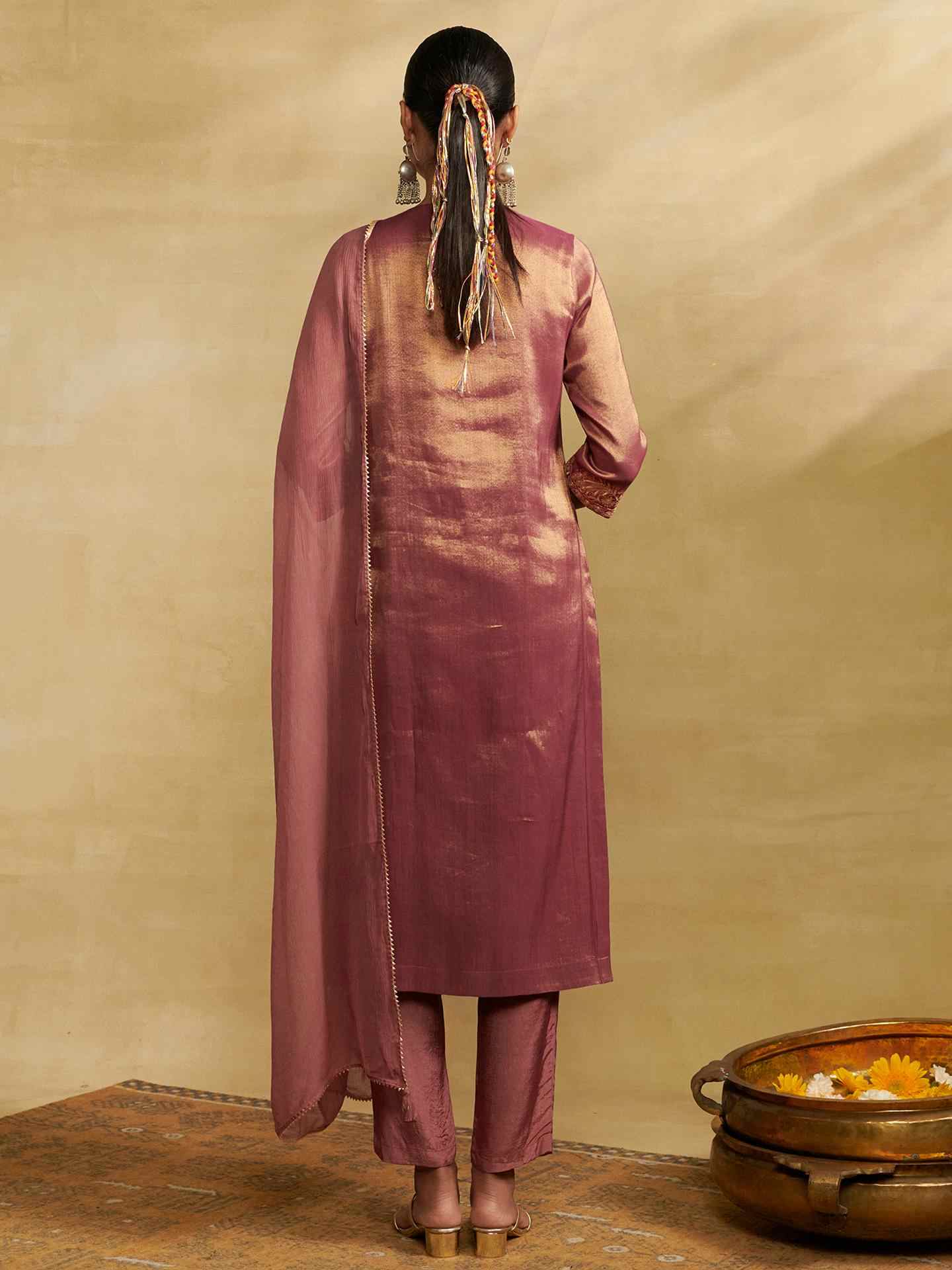 Purple Swarman Festive Suit Set