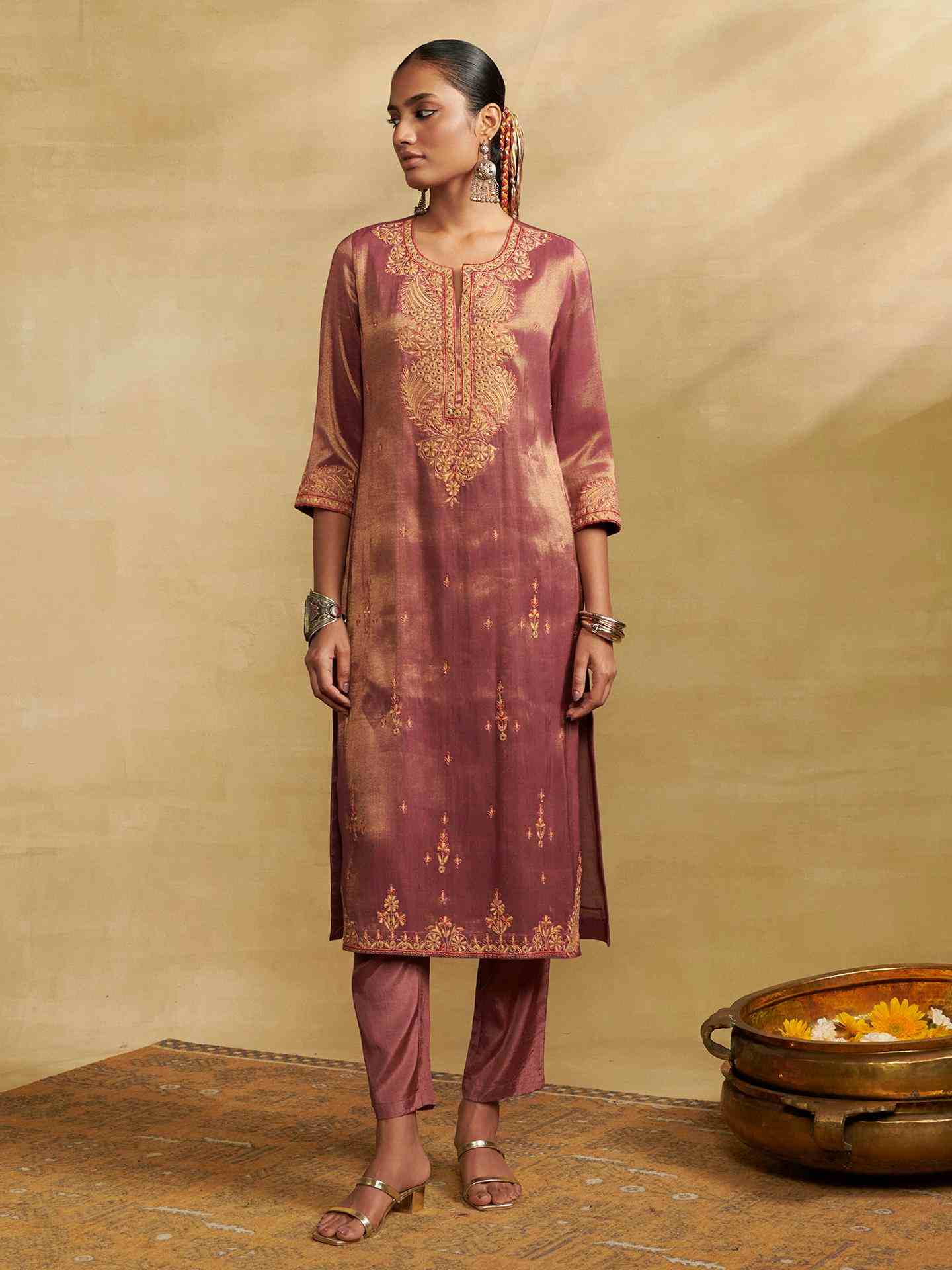 Purple Swarman Festive Suit Set