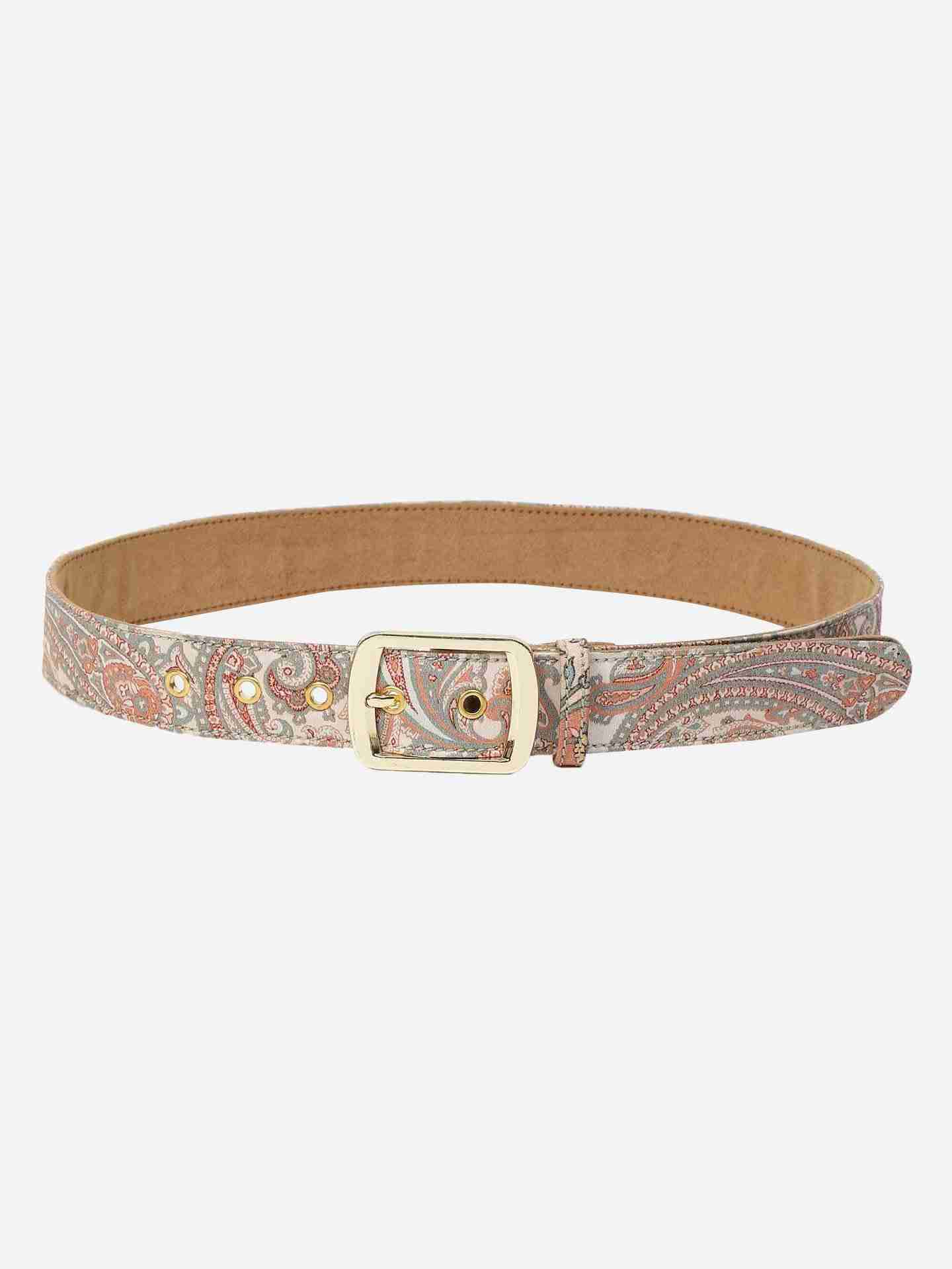 Ecru Paisley Waist Belt