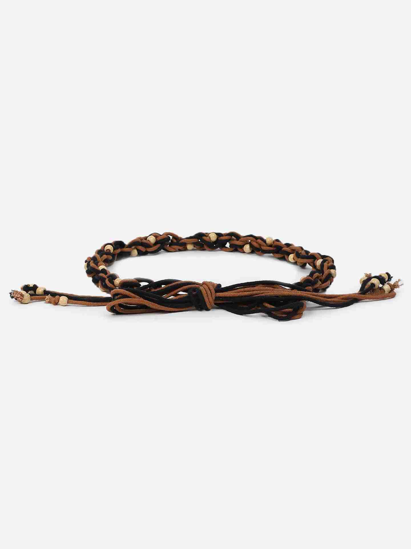 Black & Brown Venice Tie-Up Belt