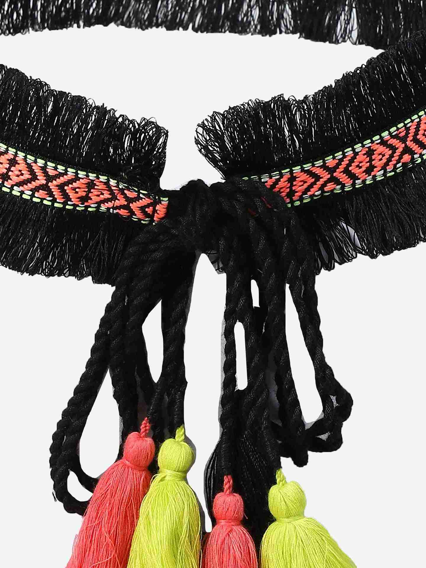 Black Tribal Tie-Up Belt
