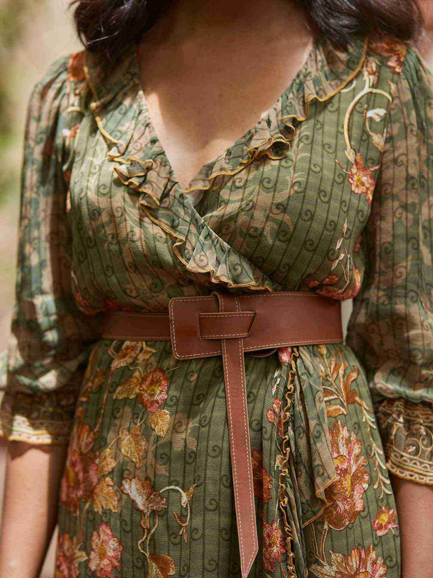 Tan Lovina Corset Belt