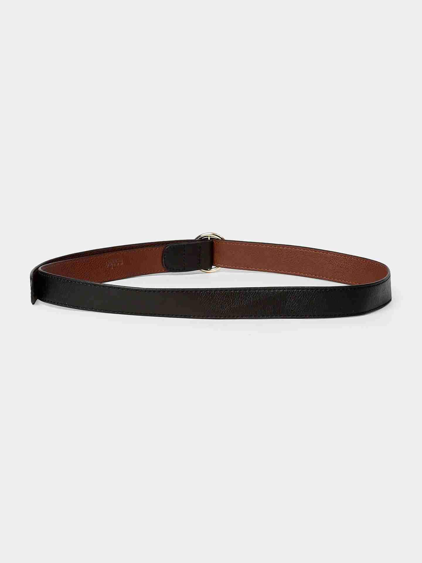 Black & Brown Reverse Waist Belt