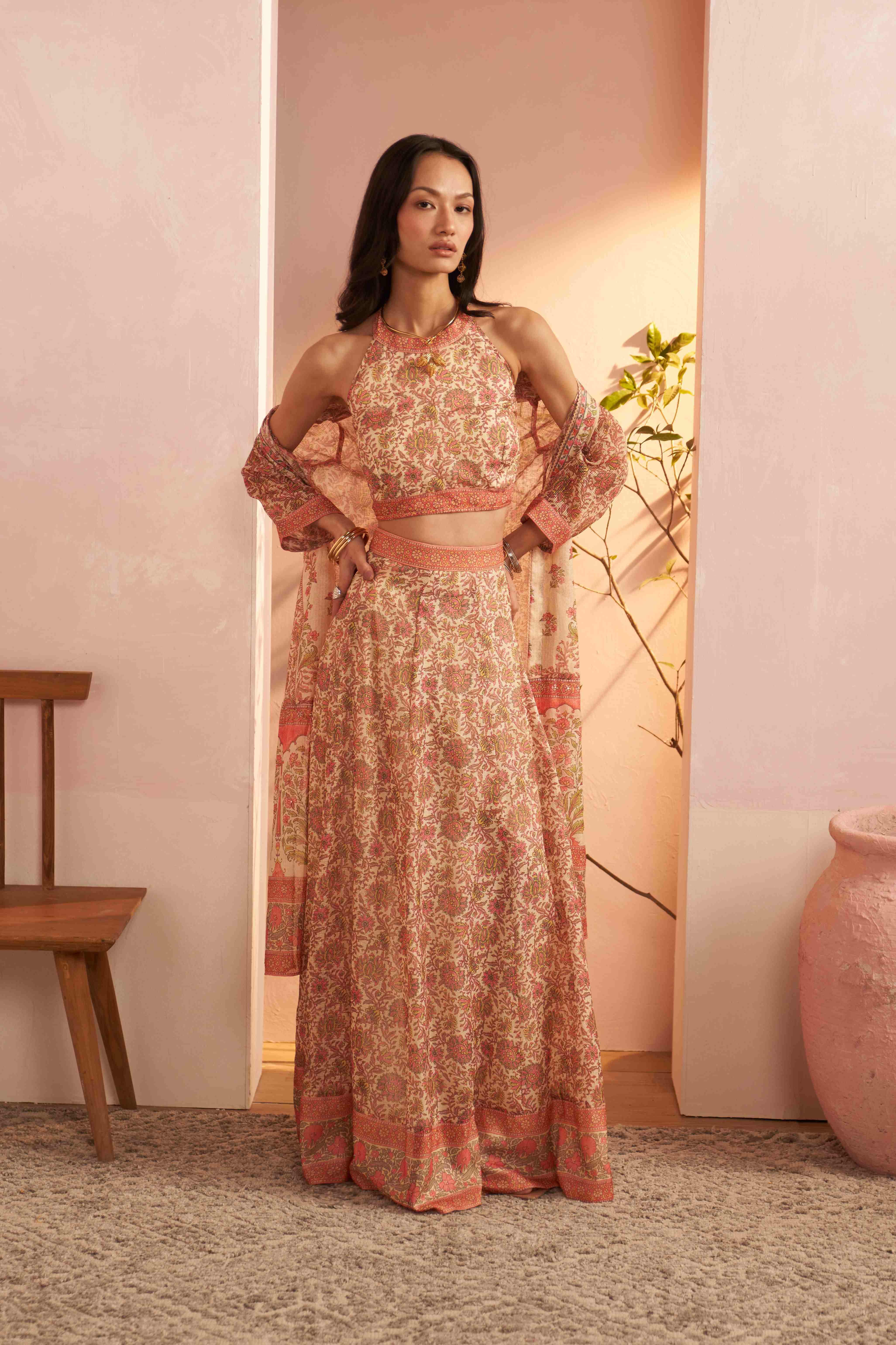 Beige Shobhika Cape Set