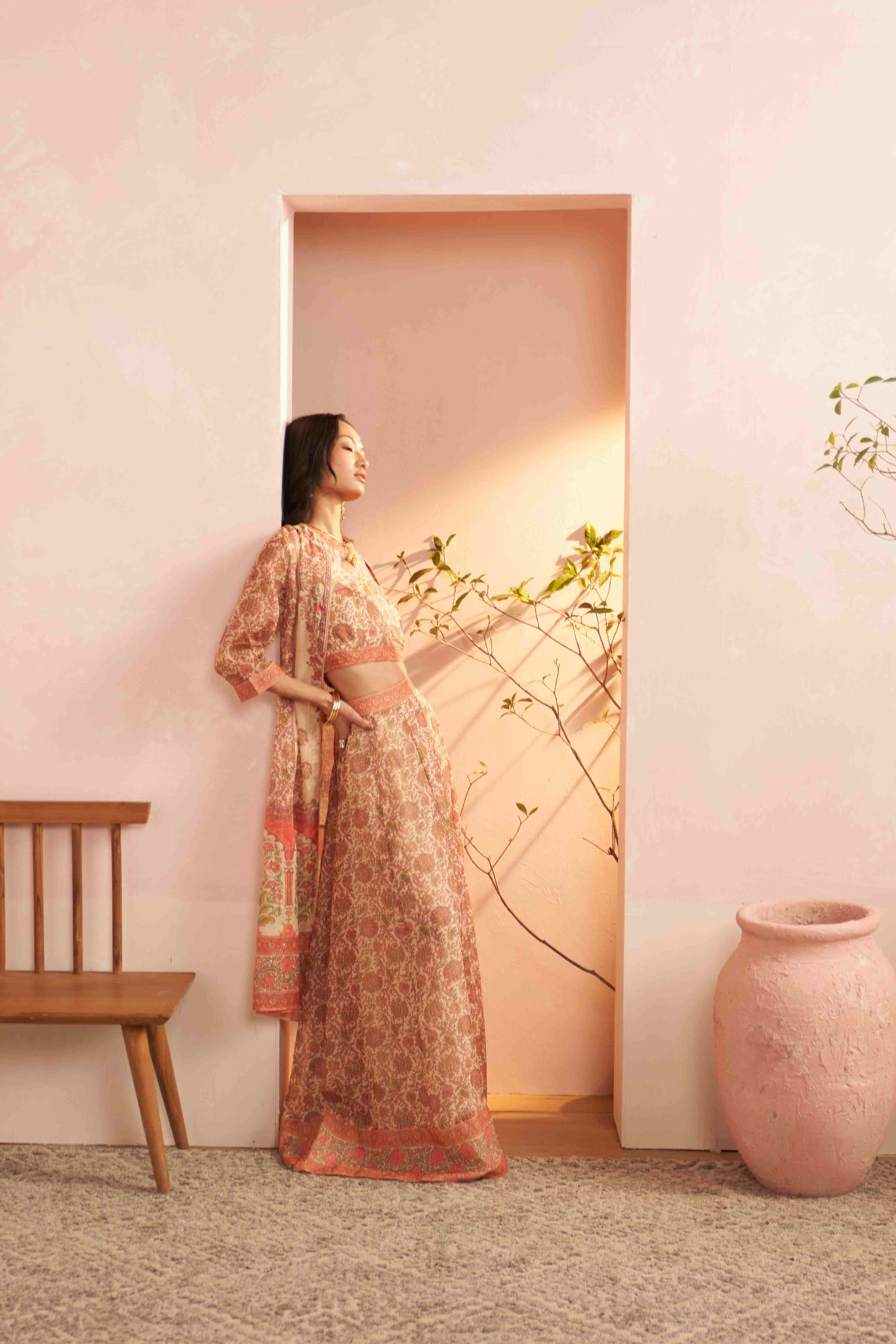 Beige Shobhika Cape Set