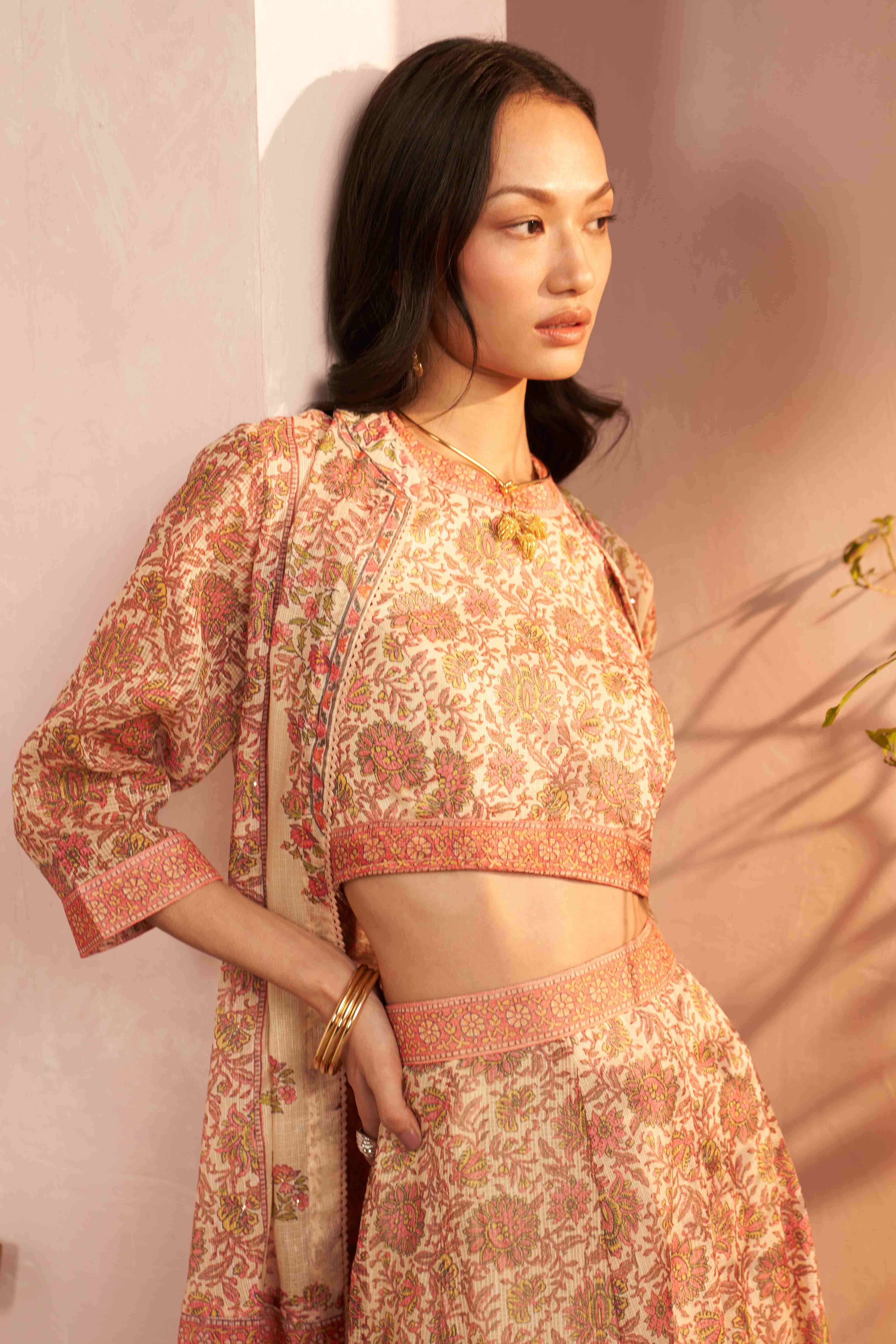 Beige Shobhika Cape Set