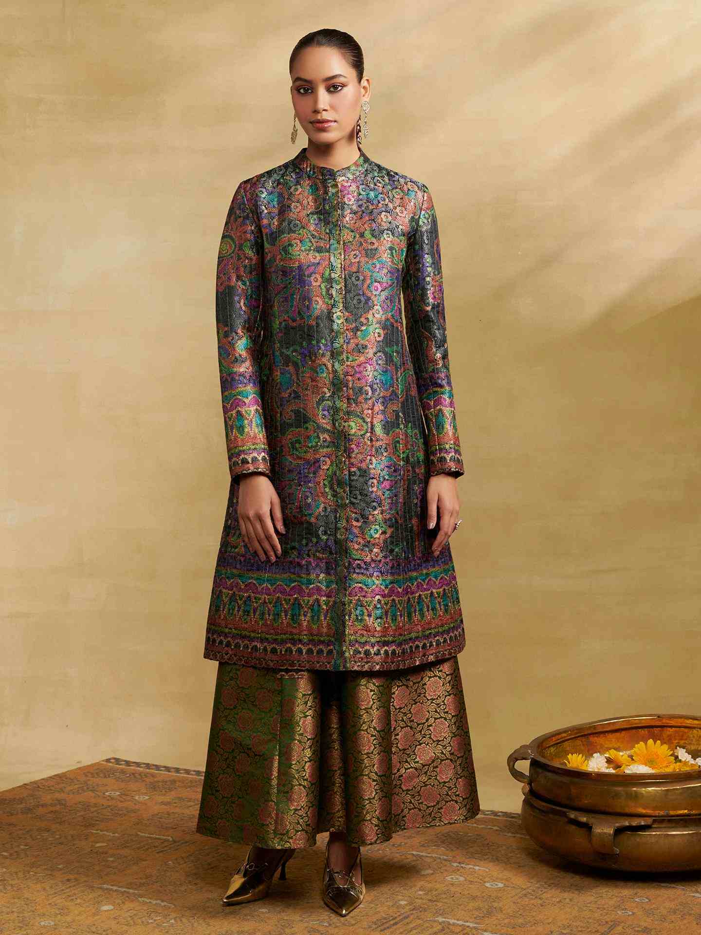 Multi Jacquard Festive  Coat