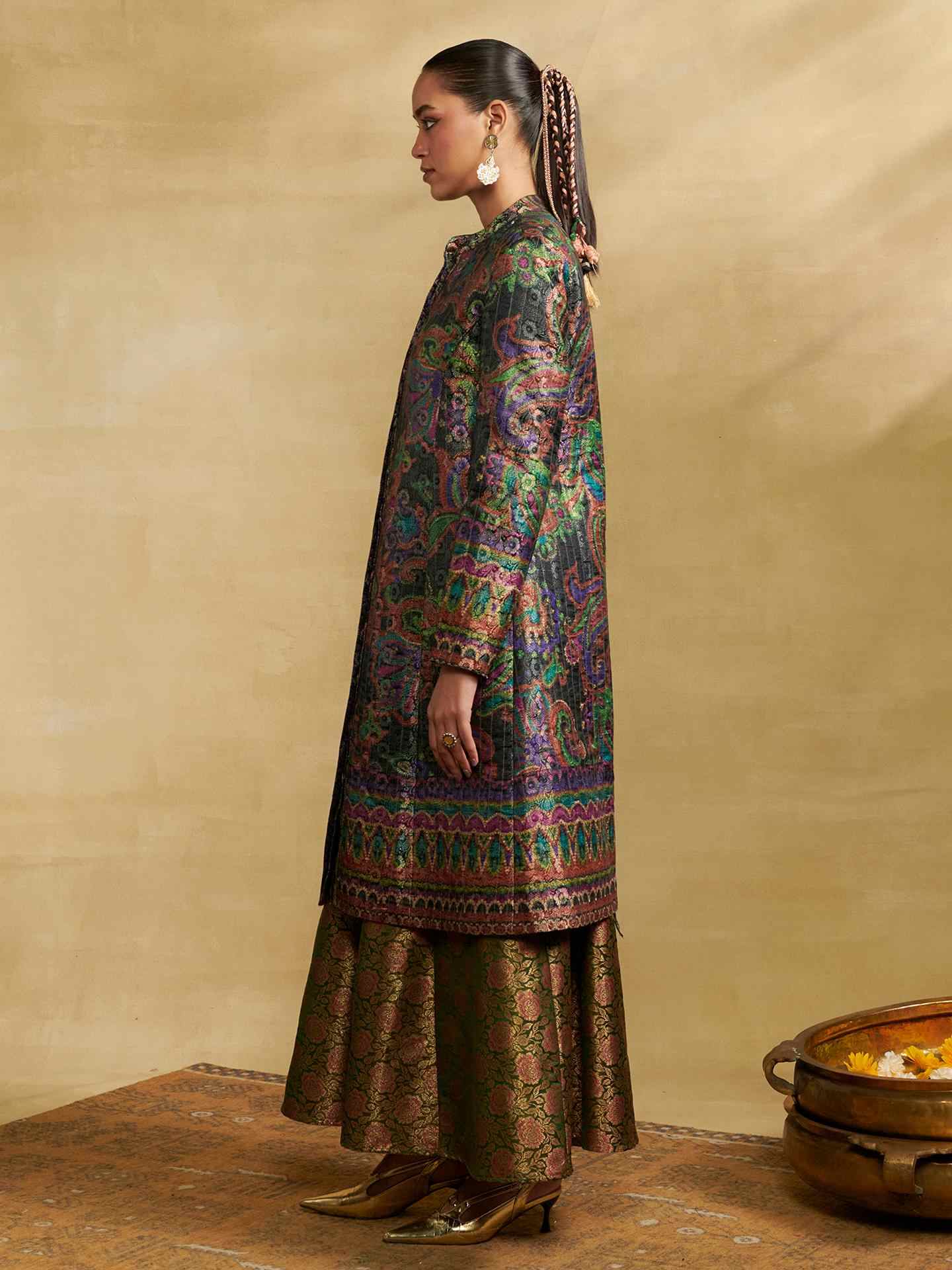 Multi Jacquard Festive  Coat