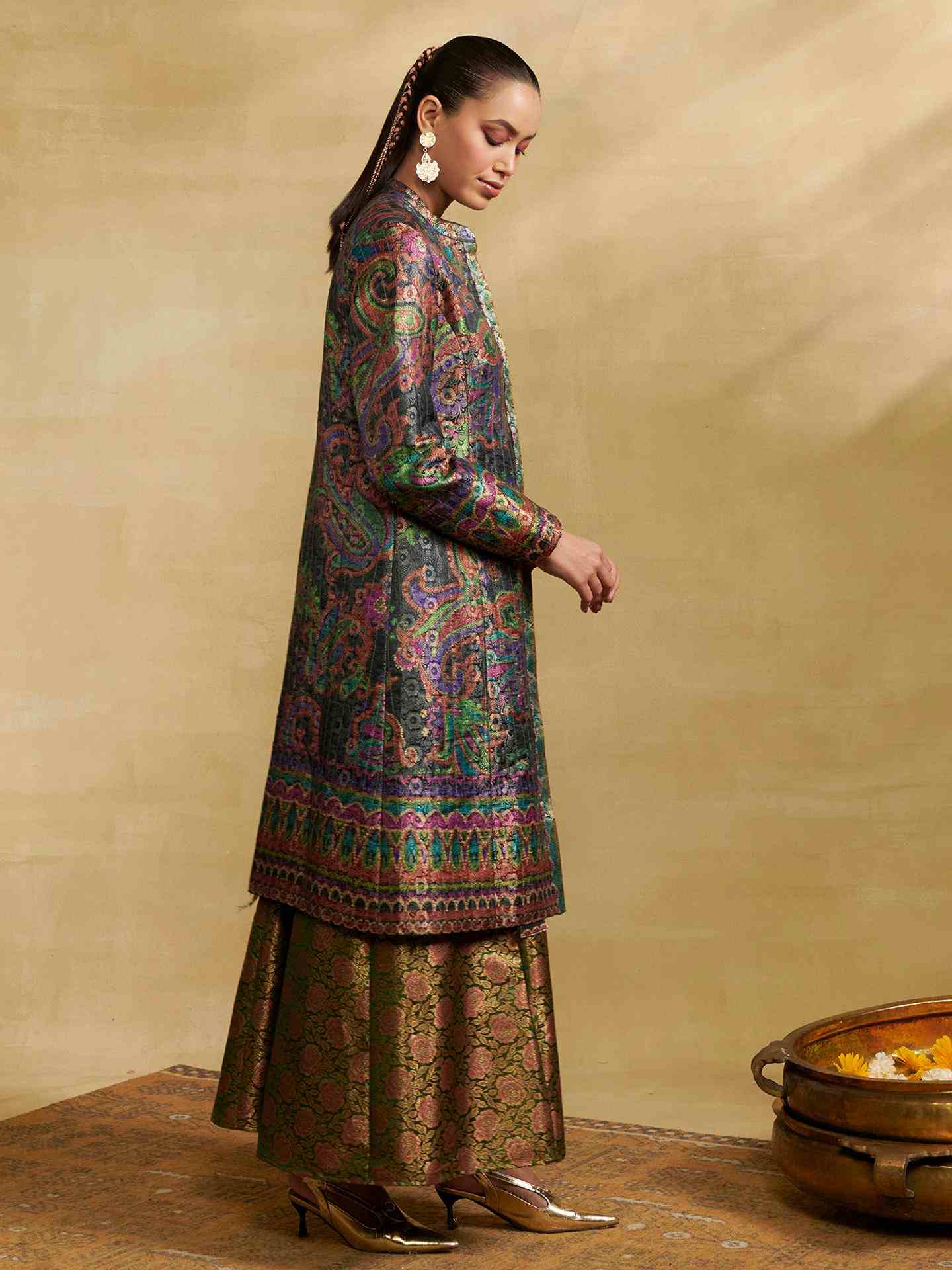 Multi Jacquard Festive  Coat