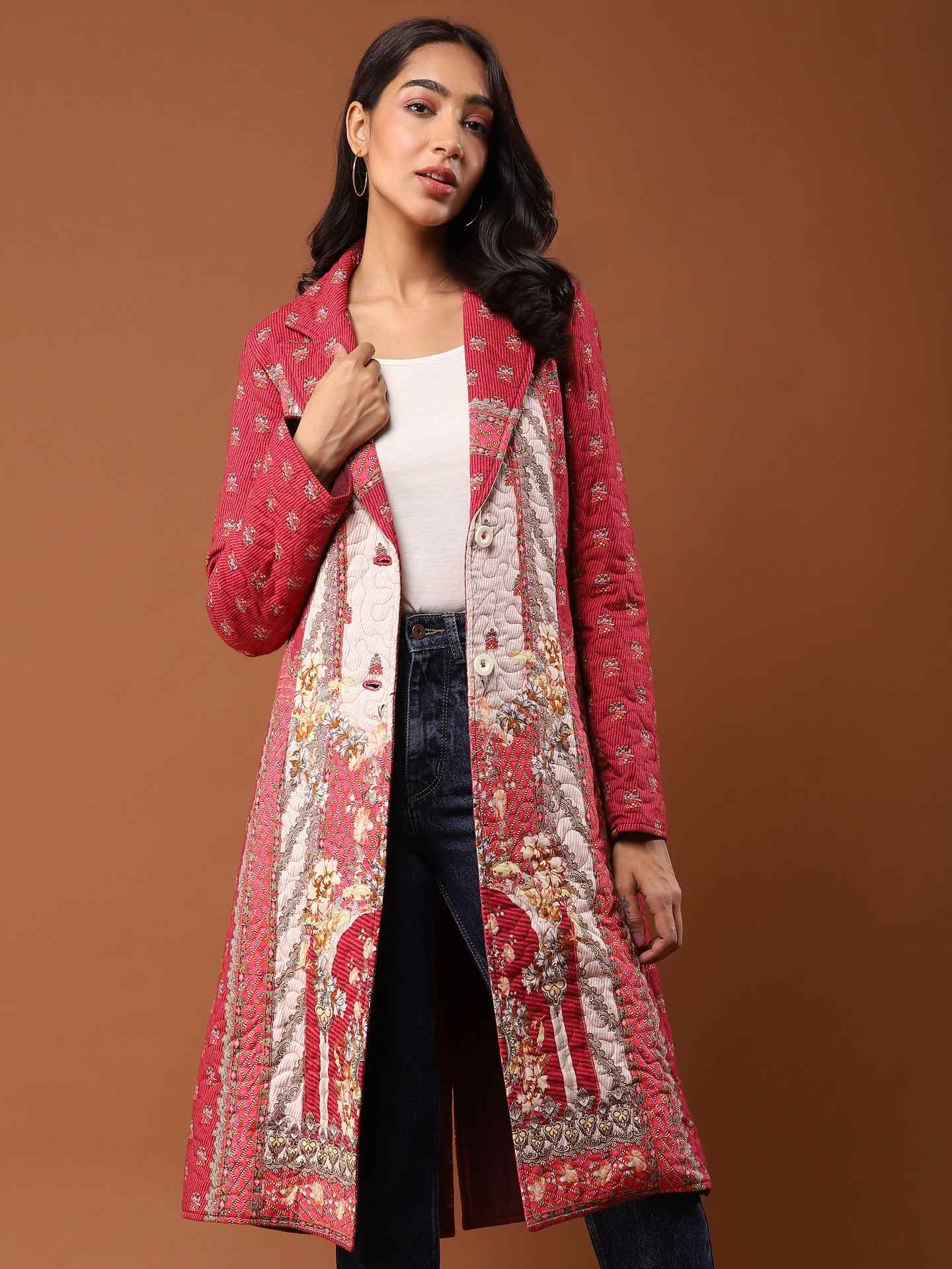 Maroon Jahaan Coat