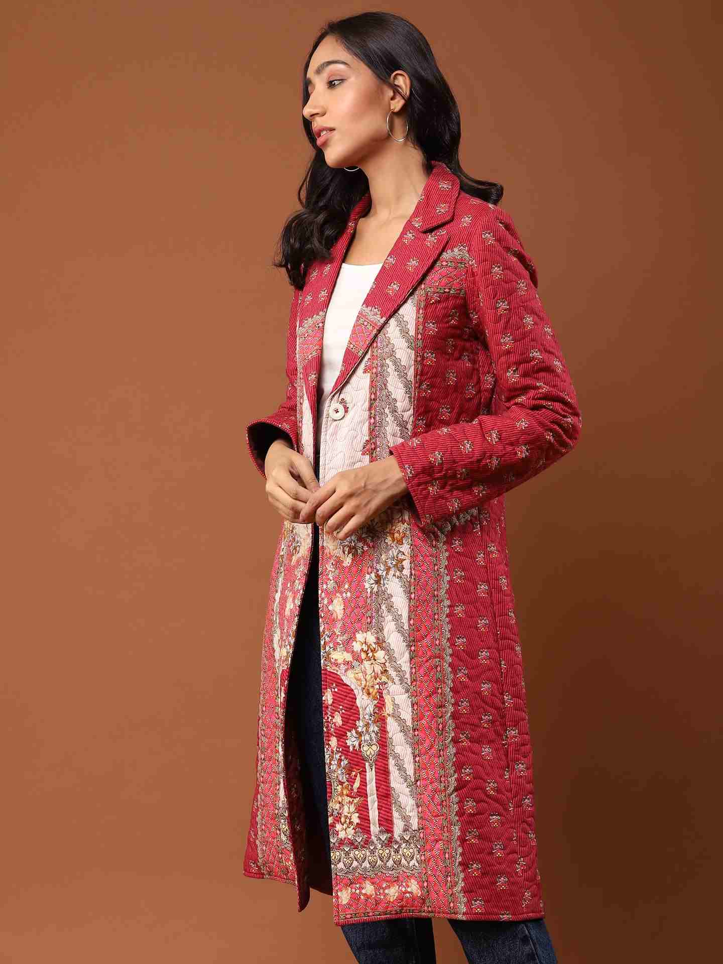 Maroon Jahaan Coat