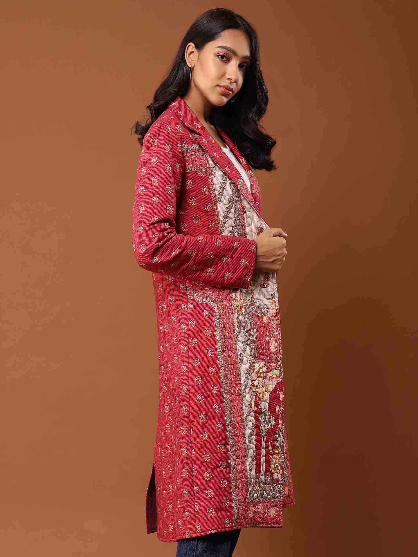 Maroon Jahaan Coat