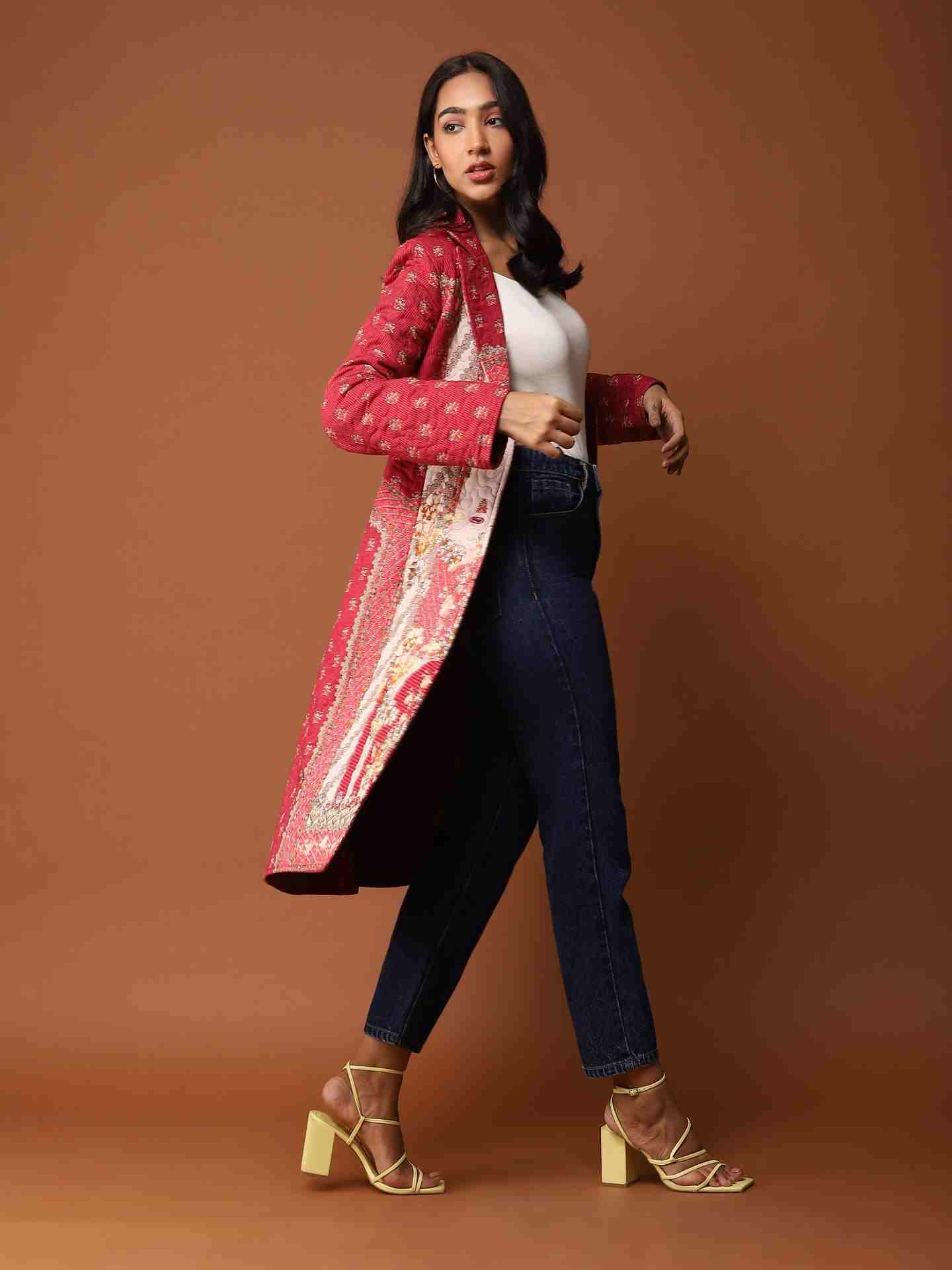 Maroon Jahaan Coat