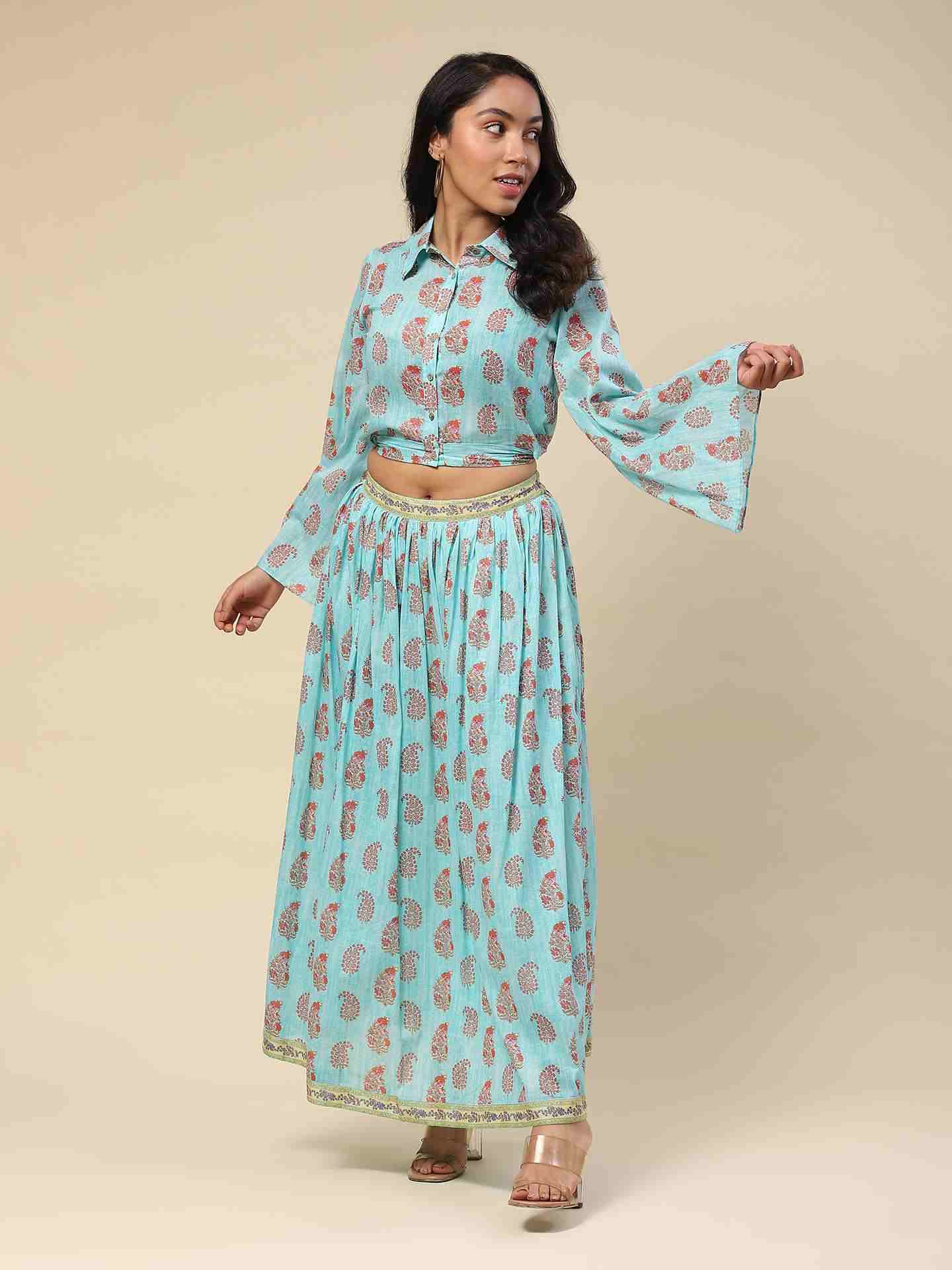 Turq Dhuni Co-Ord Set