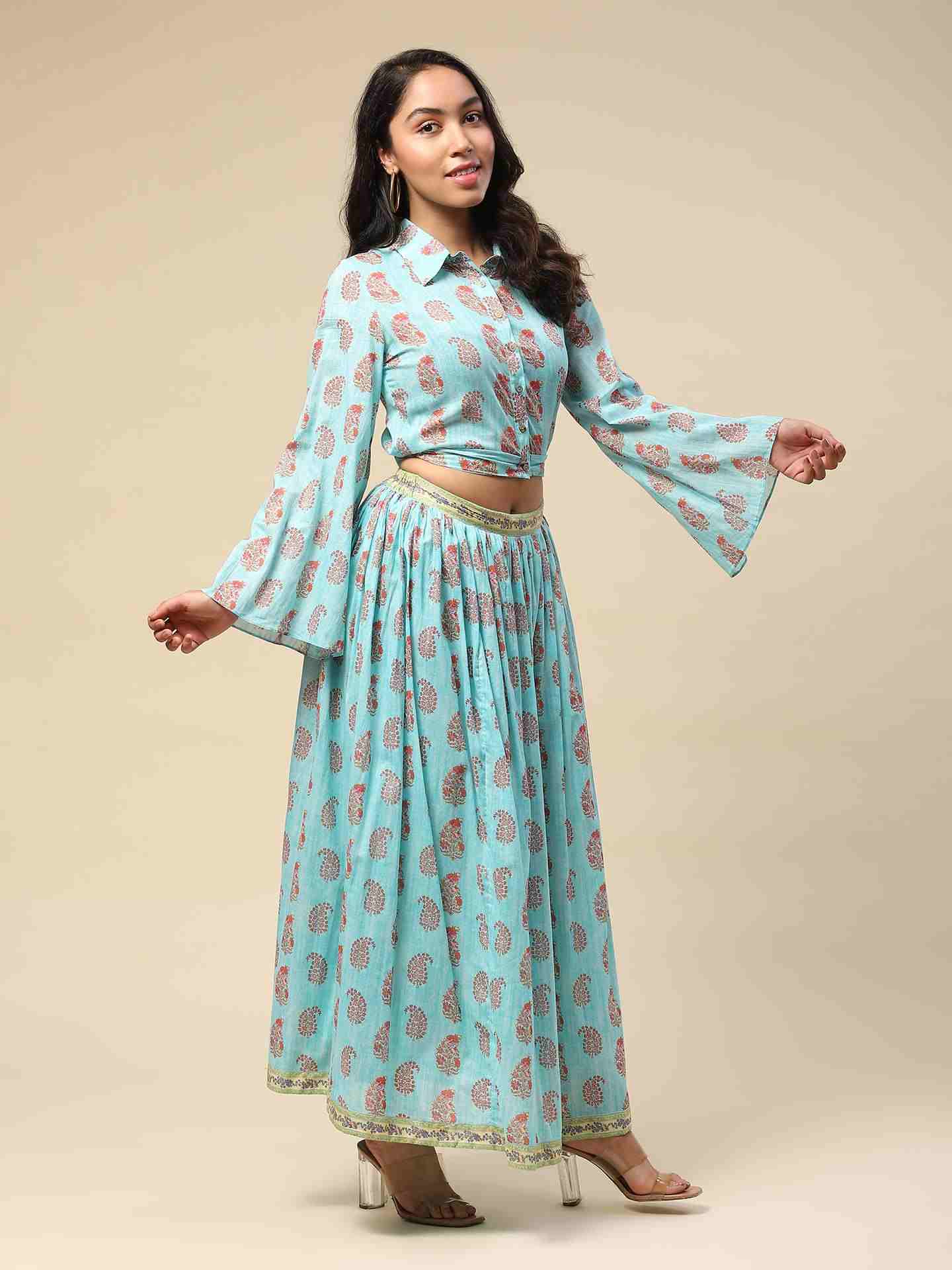 Turq Dhuni Co-Ord Set